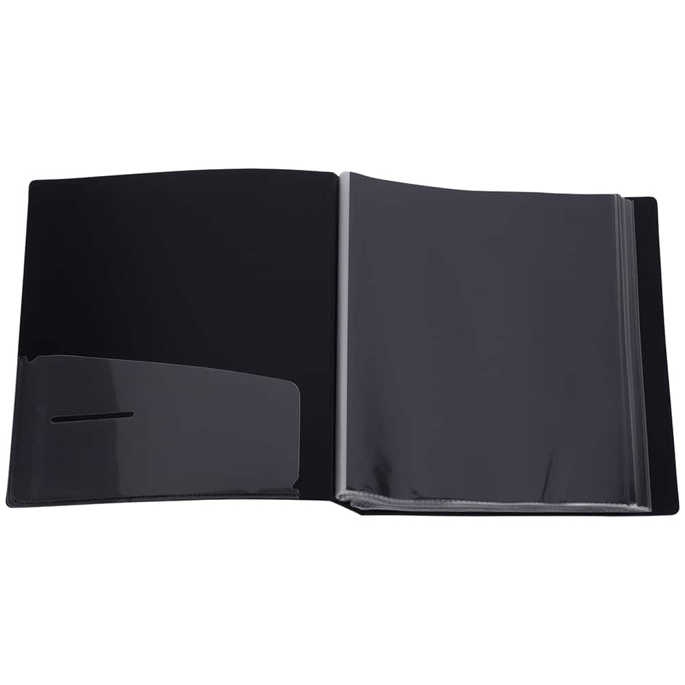 JAM Paper Black Letter Size Display Book with 48 Pages