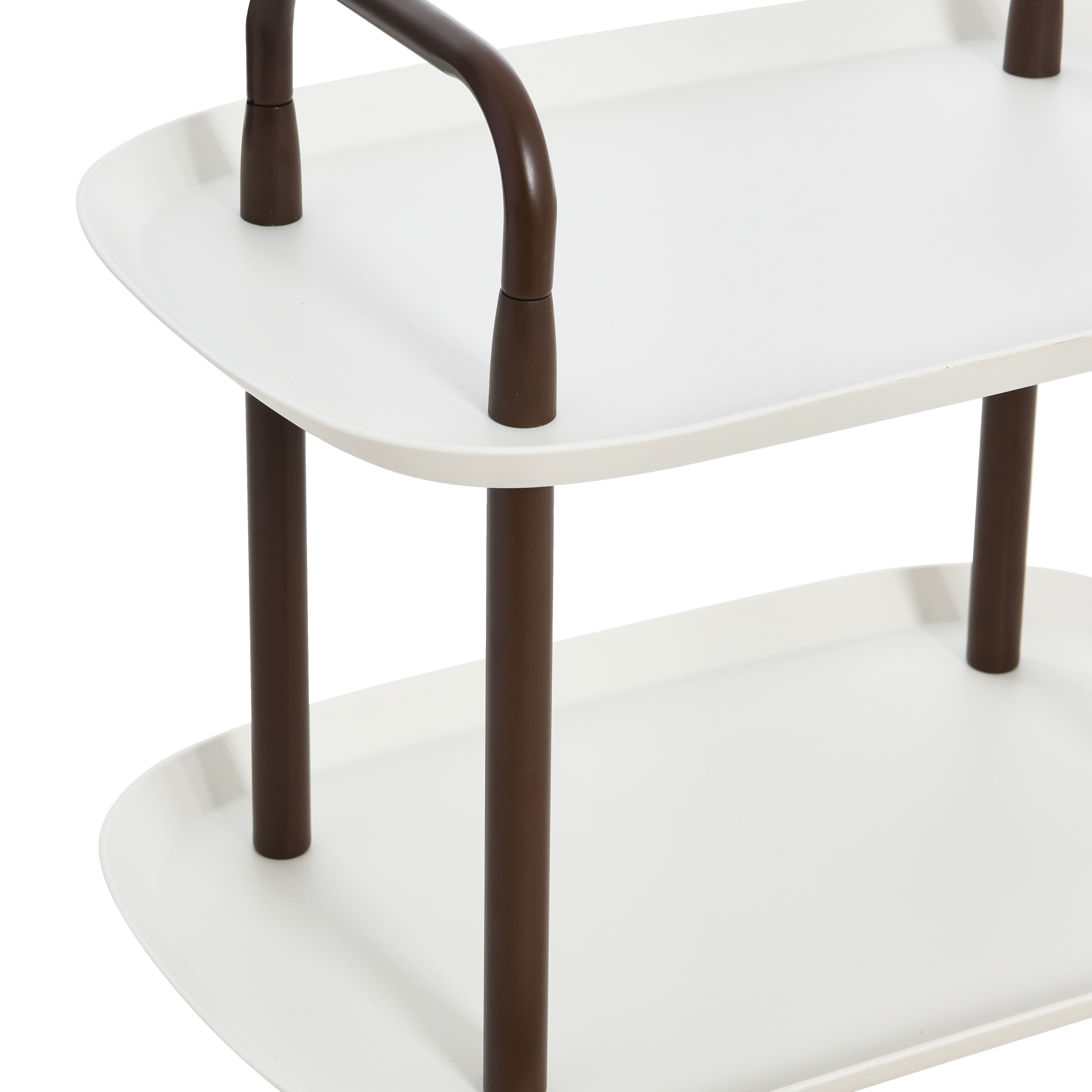 Hello Honey&#xAE; Main + Mesa&#x2122; 2-Tier Modern Plastic and Metal Trolley