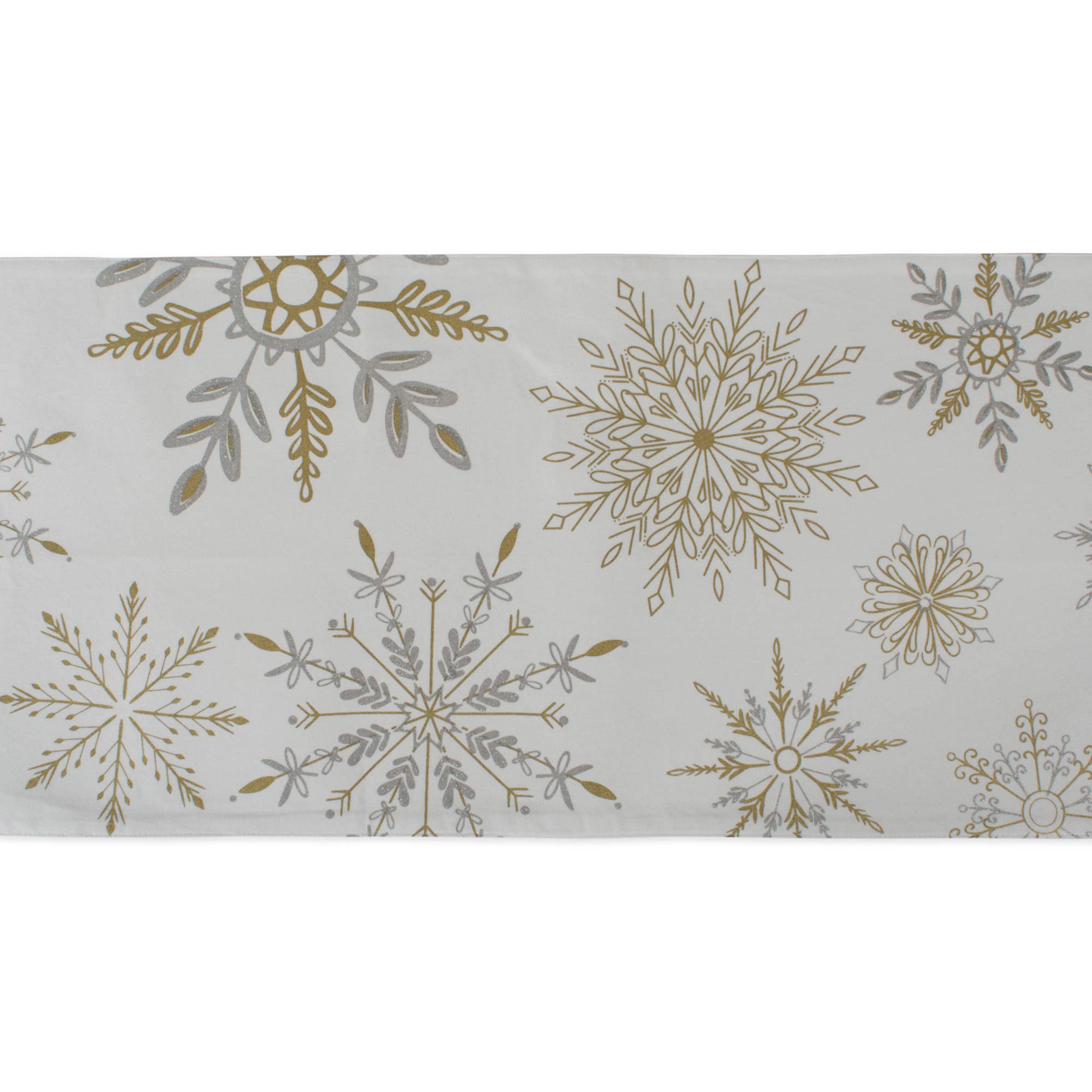 DII&#xAE; 72&#x27;&#x27; Snowflake Sparkle Printed Table Runner