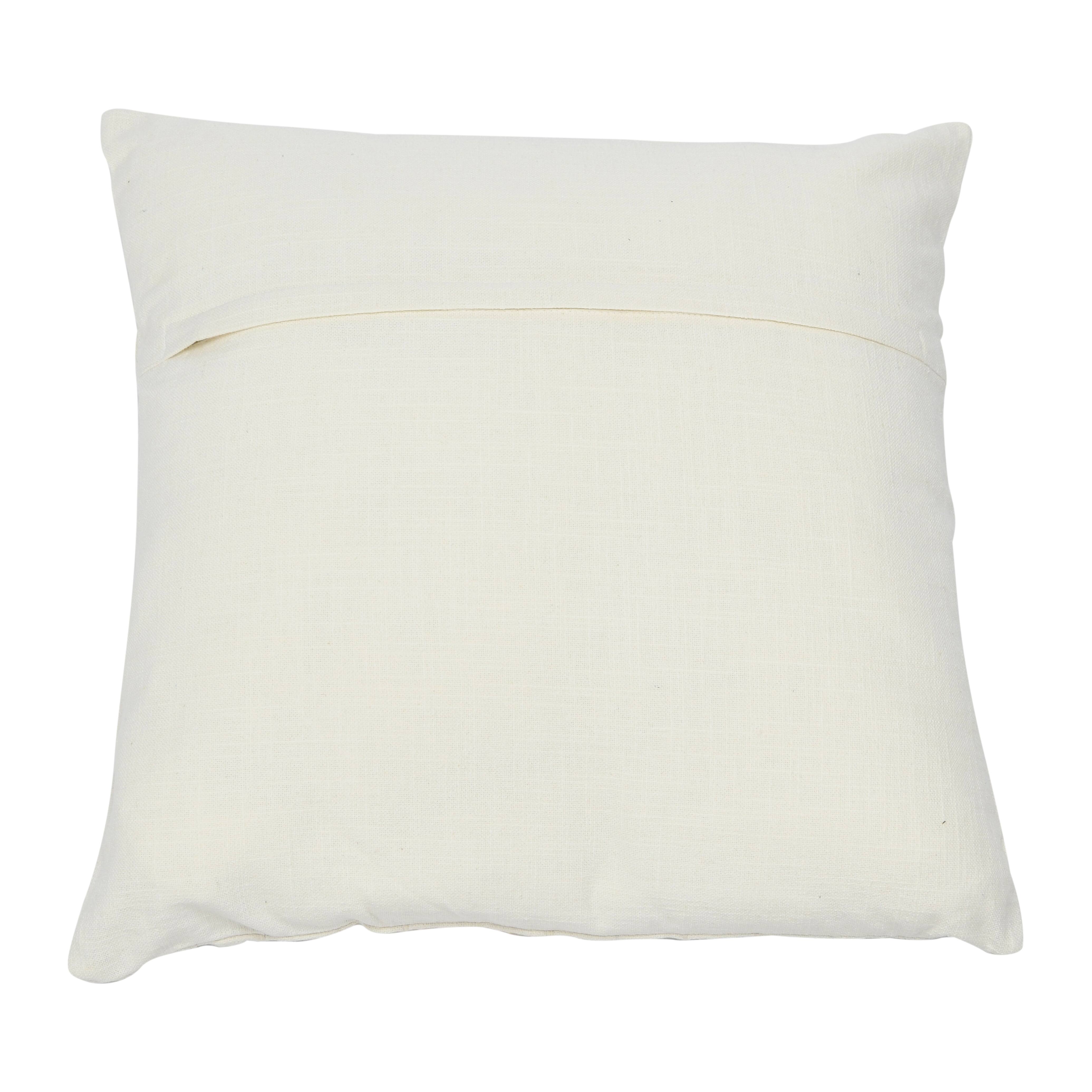 Hello Honey&#xAE; Multicolor Cotton Patchwork Pillow with Kantha Stitch