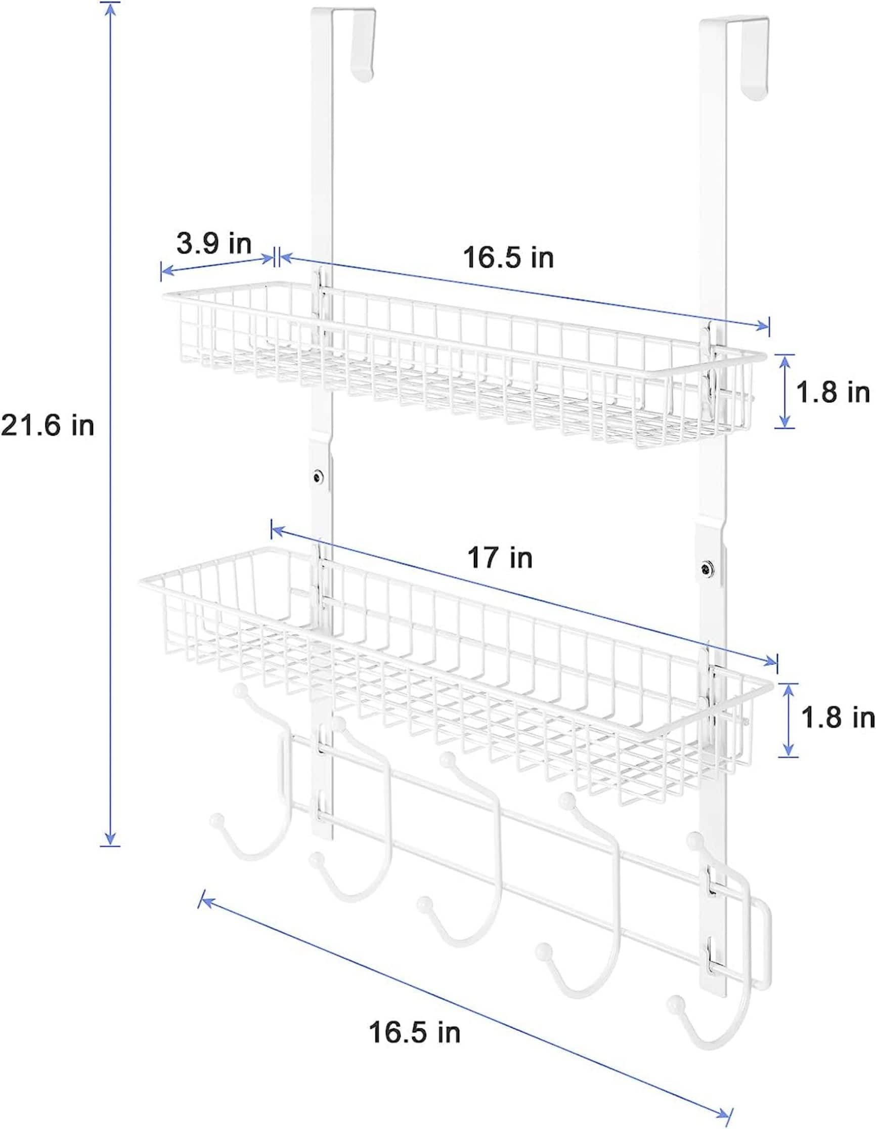 NEX&#x2122; Over The Door Hanging Organizer Rack
