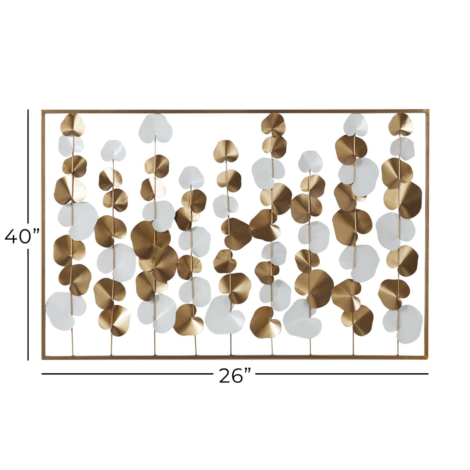 40&#x22; Gold Metal Modern Wall D&#xE9;cor