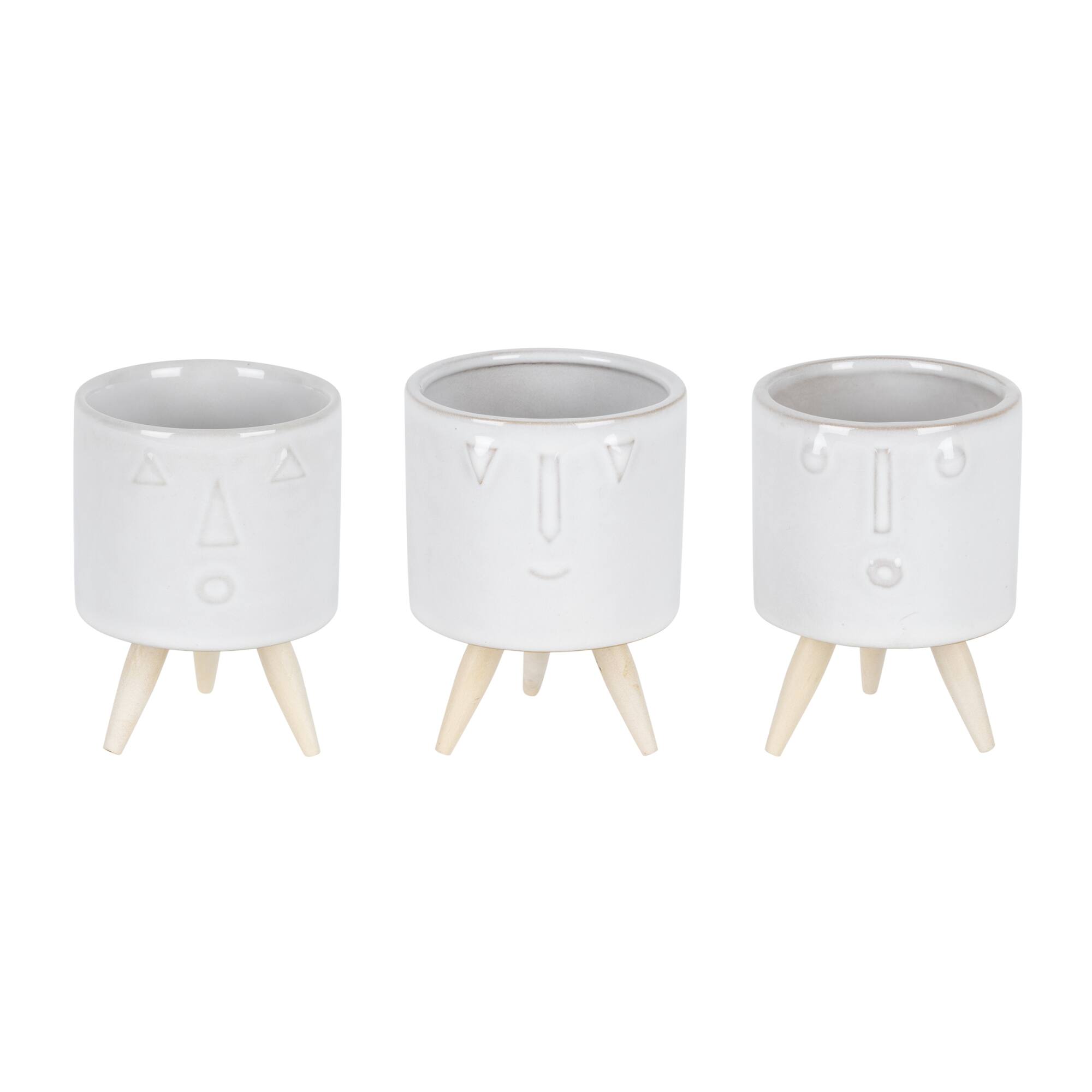 Porcelain Face Pot Set