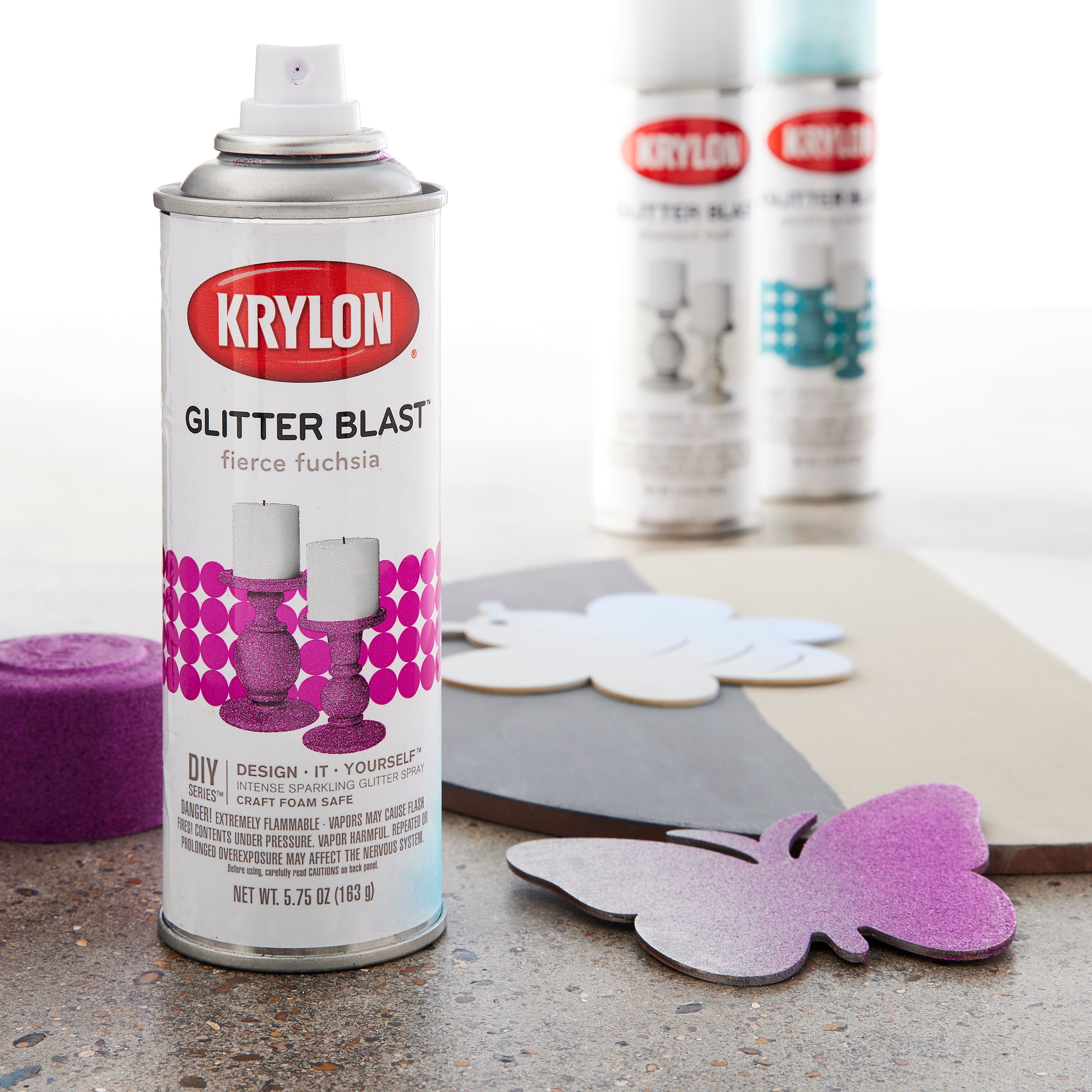 Krylon Glitter Spray Paint - Opulent Opal, 4 oz Can