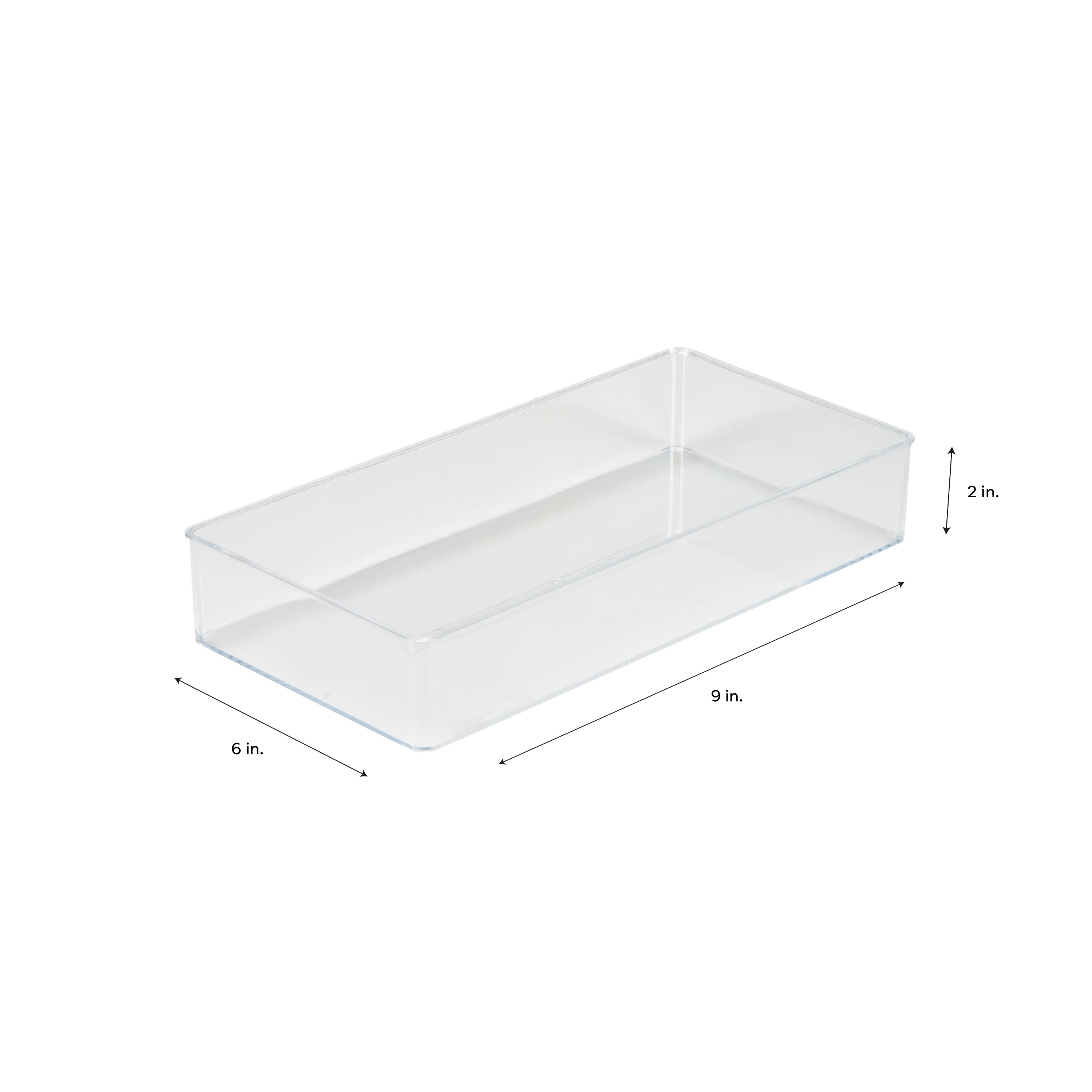 Simplify Medium Rectangular Clear Drawer Organizer