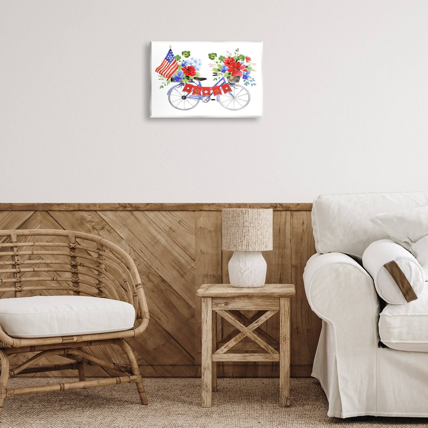 Stupell Industries Floral Americana Bicycle Wall Plaque Art