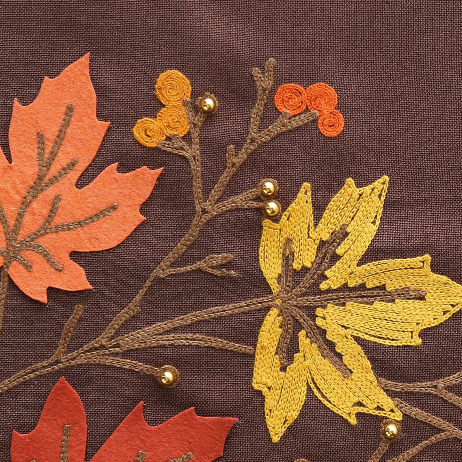 DII® 70" Falling Leaves Embroidered Table Runner