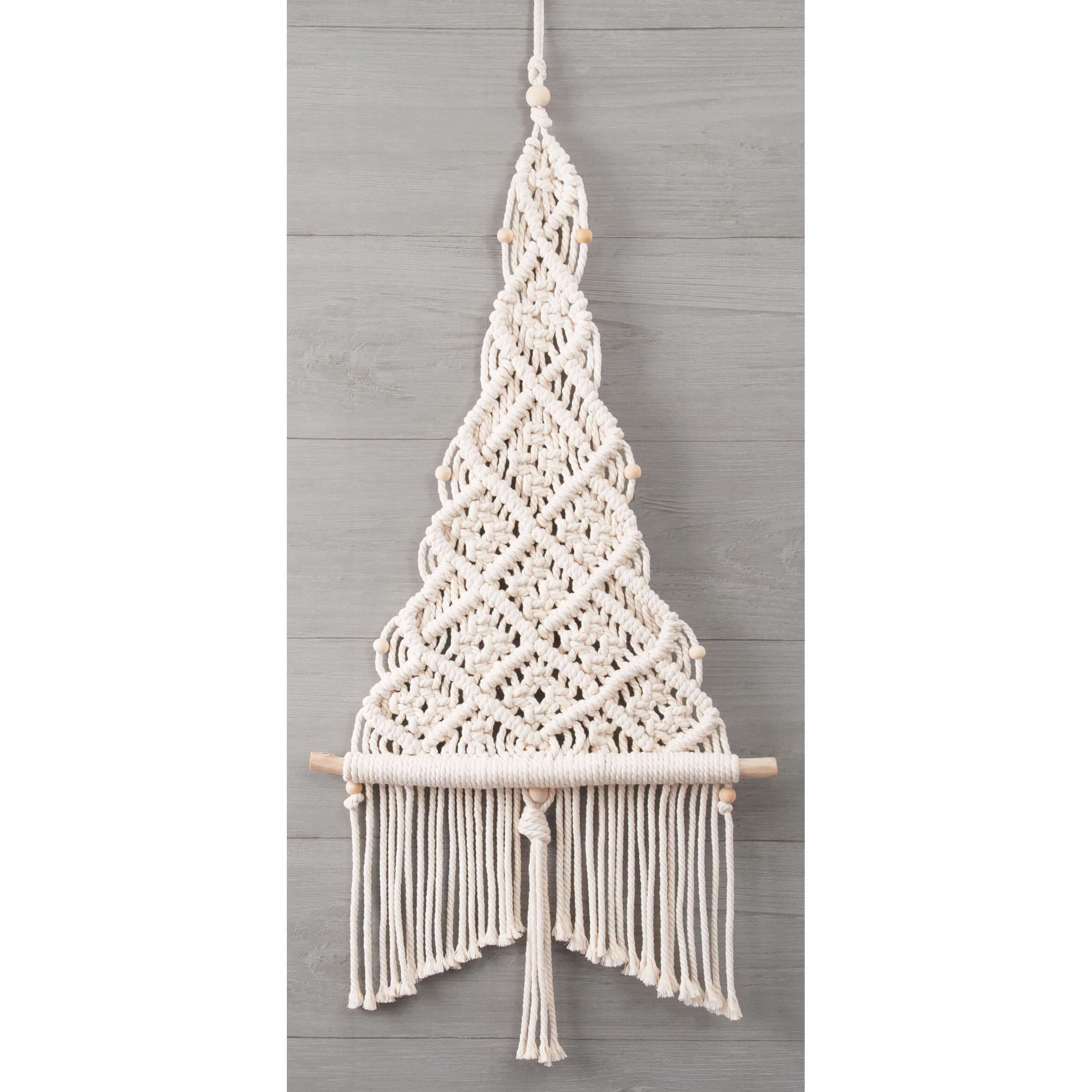 Solid Oak Make-ramé™ Christmas Tree Macramé Hanging Kit