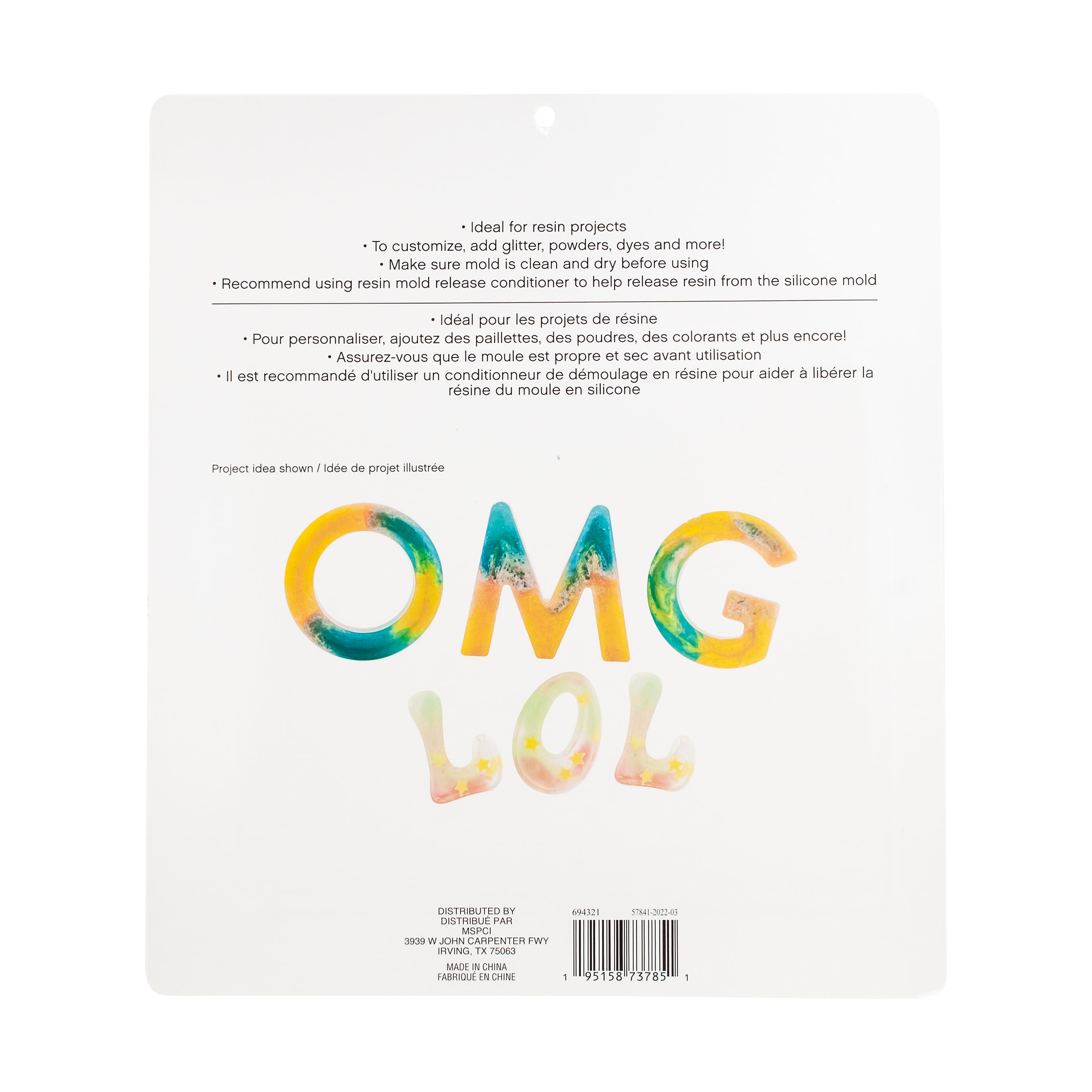 Ensemble de moules en silicone pour assortiment de lettres de Craft Smart