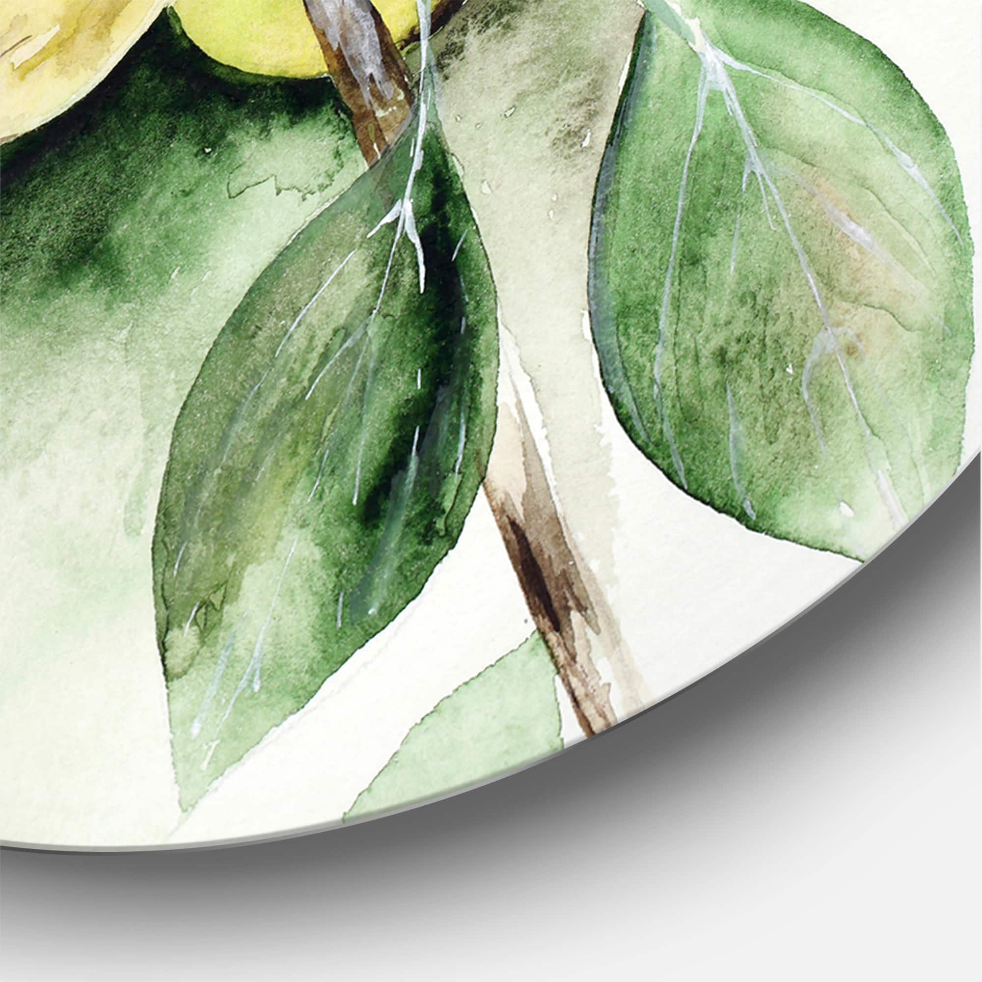 Designart - Vintage Green Appels - Farmhouse Metal Circle Wall Art