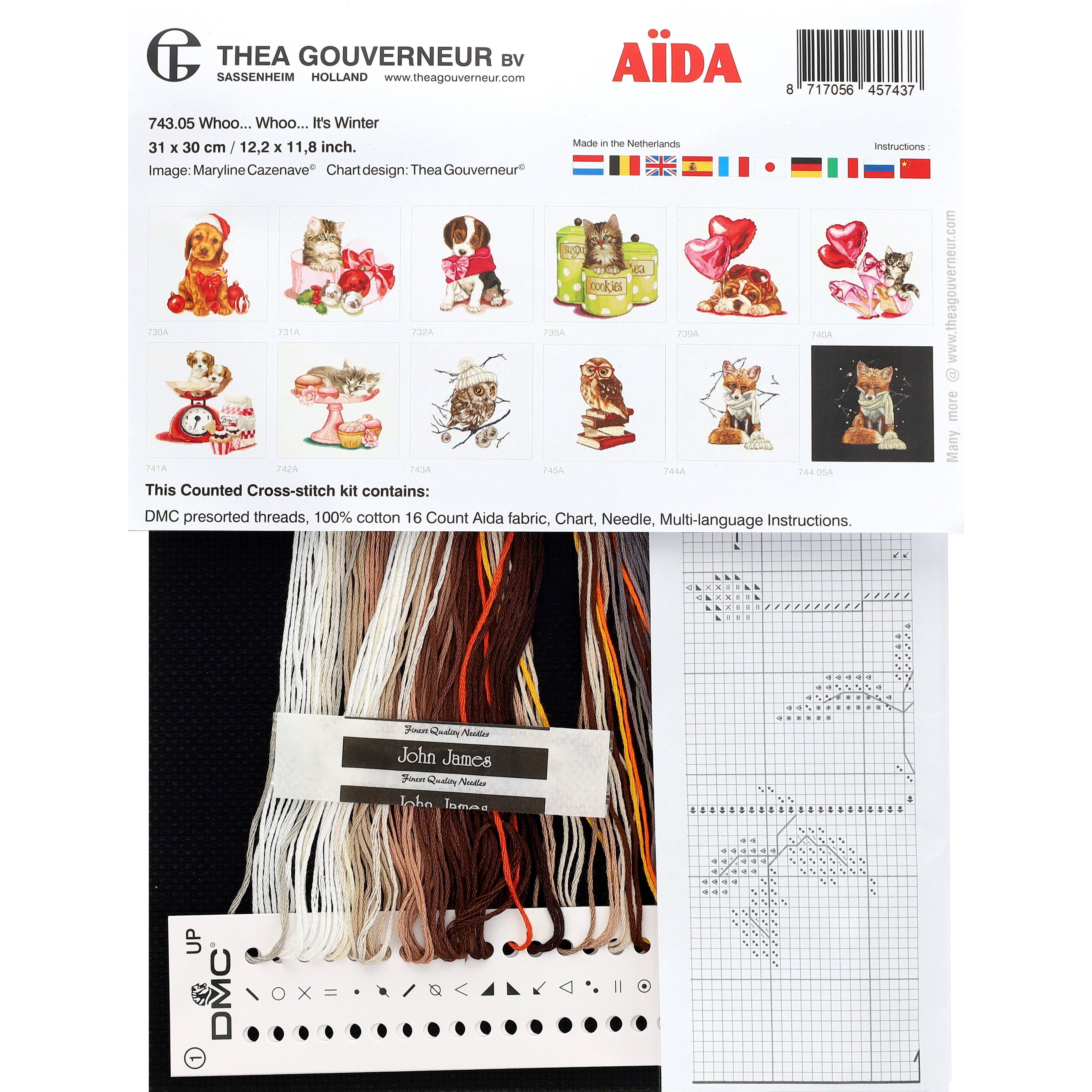 Thea Gouverneur Whoo Winter Cross Stitch Kit