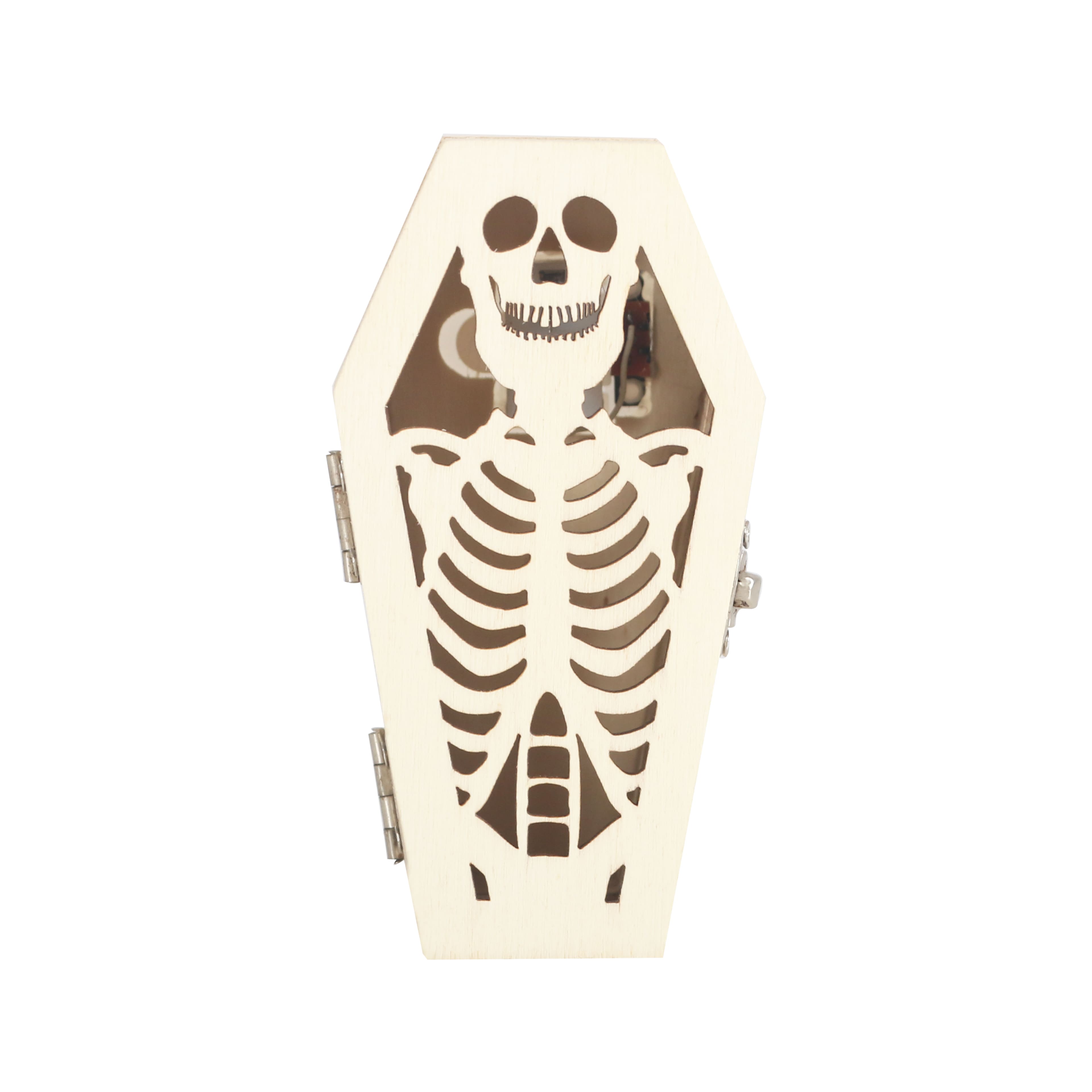 Mini Skeleton Coffin DIY LED Wood D&#xE9;cor by Make Market&#xAE;