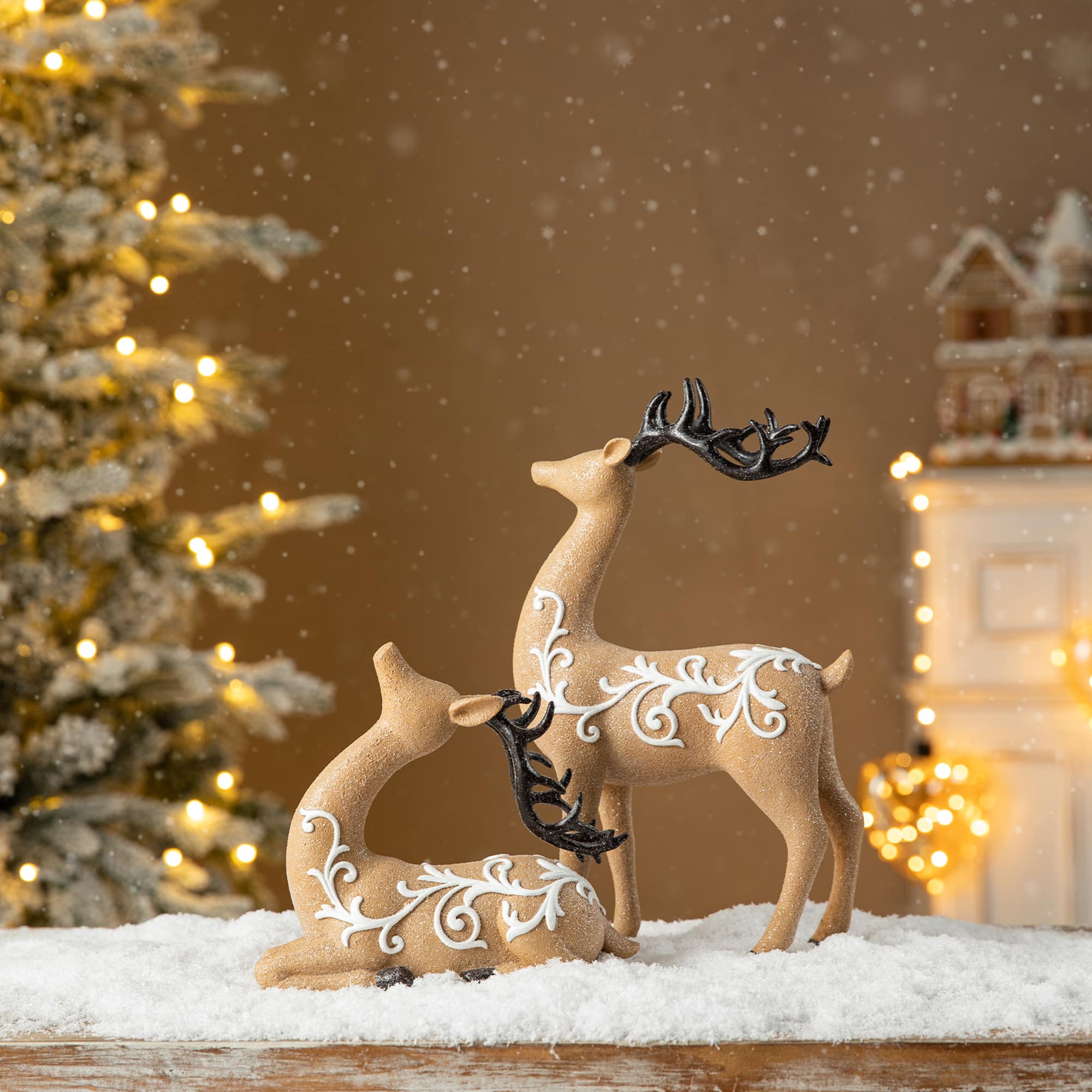 Glitzhome® Reindeer Table Décor Set