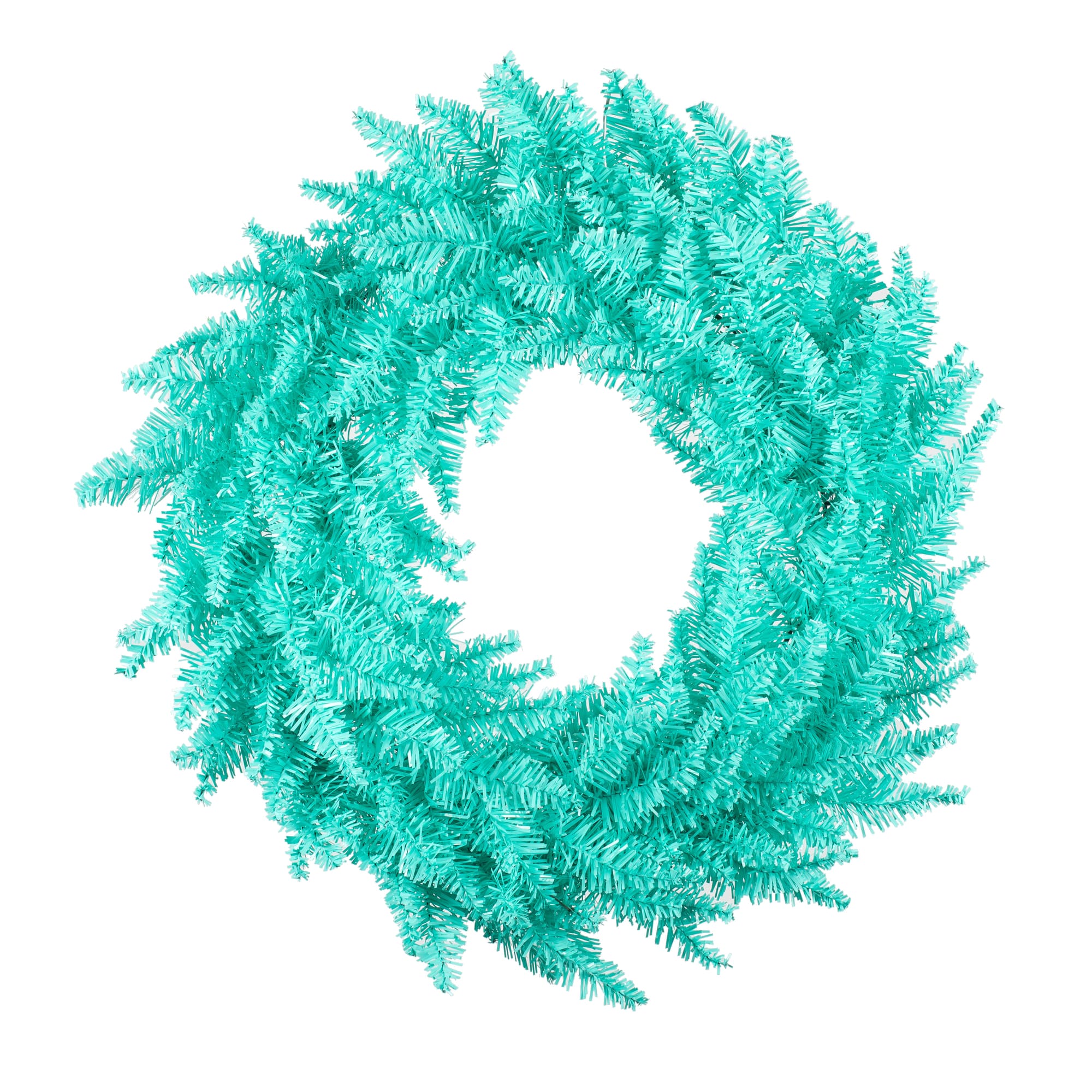 24&#x22; Unlit Aqua Fir Artificial Christmas Wreath