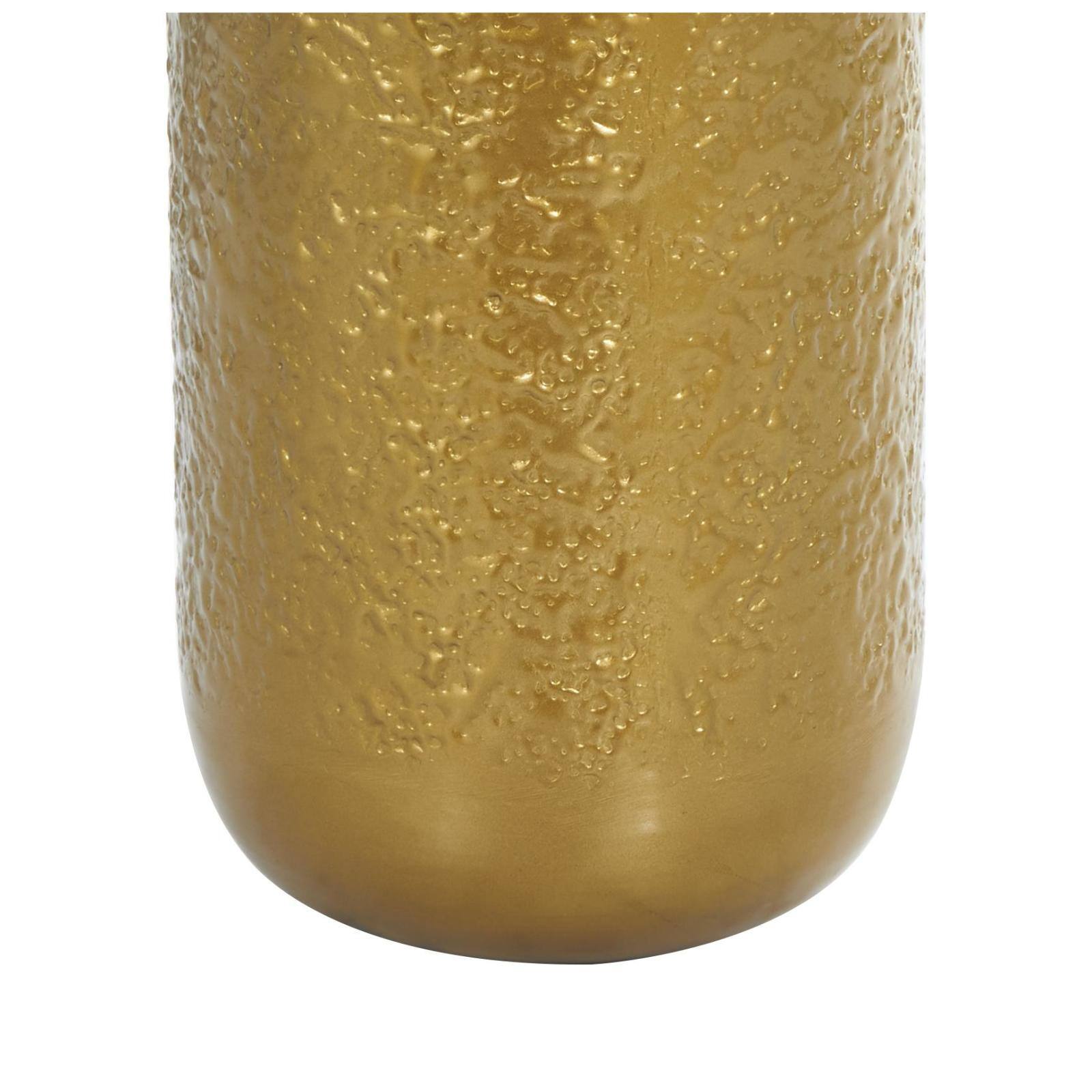 Gold Metal Textured Hammered Vase