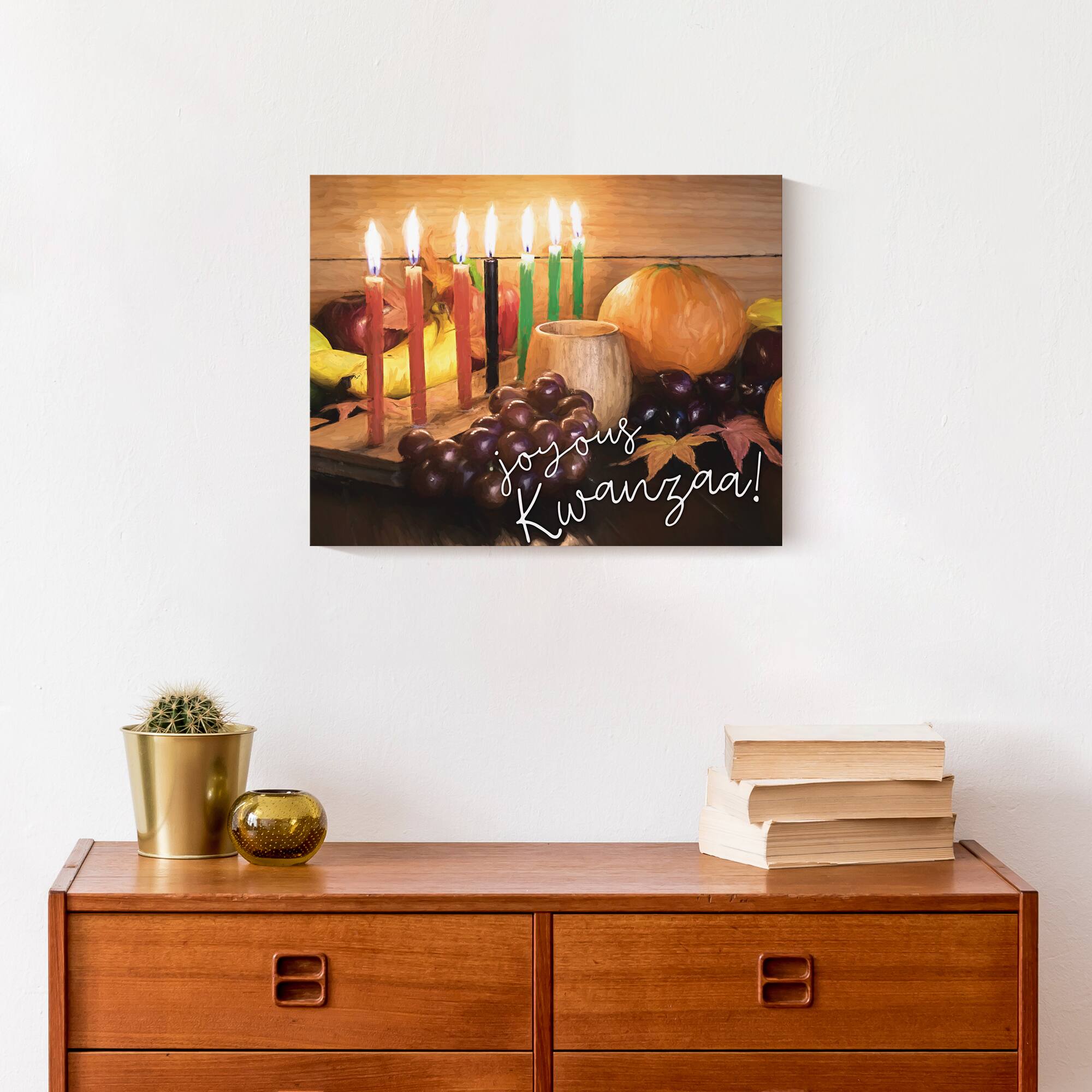 Joyous Kwanzaa Still Life Canvas Wall Art