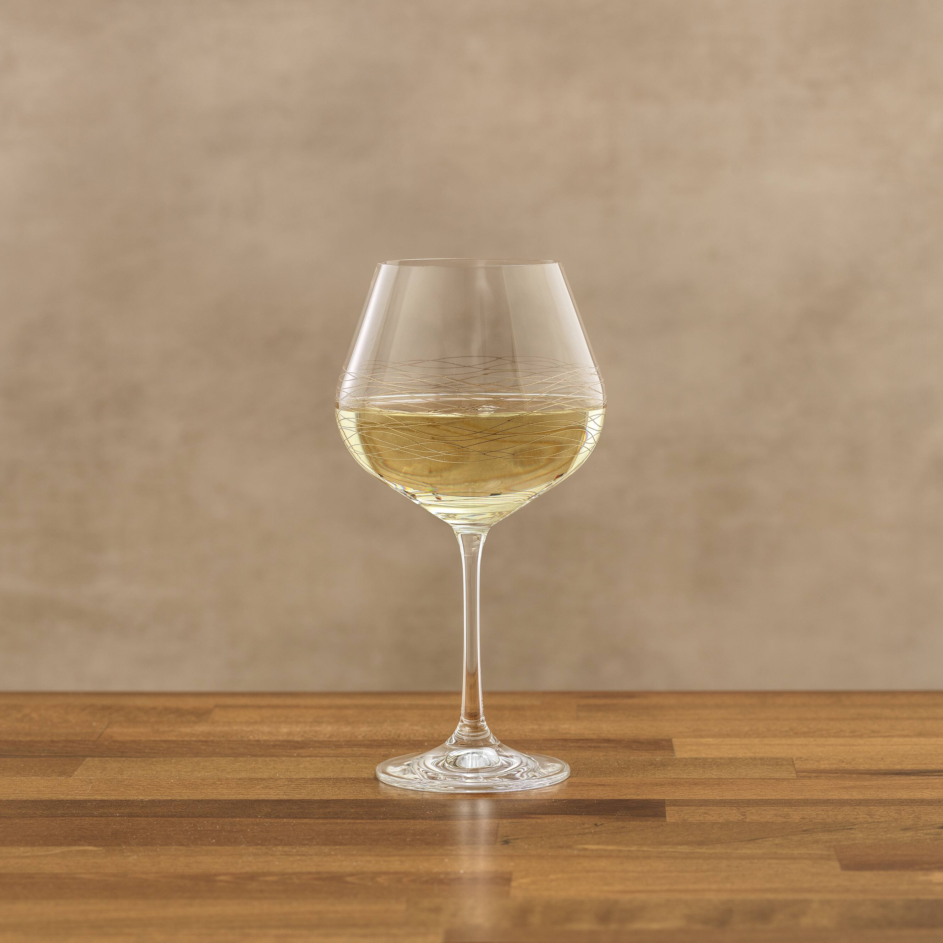 JoyJolt&#xAE; Golden Royale 21oz. Crystal Round Red Wine Goblets, 2ct.