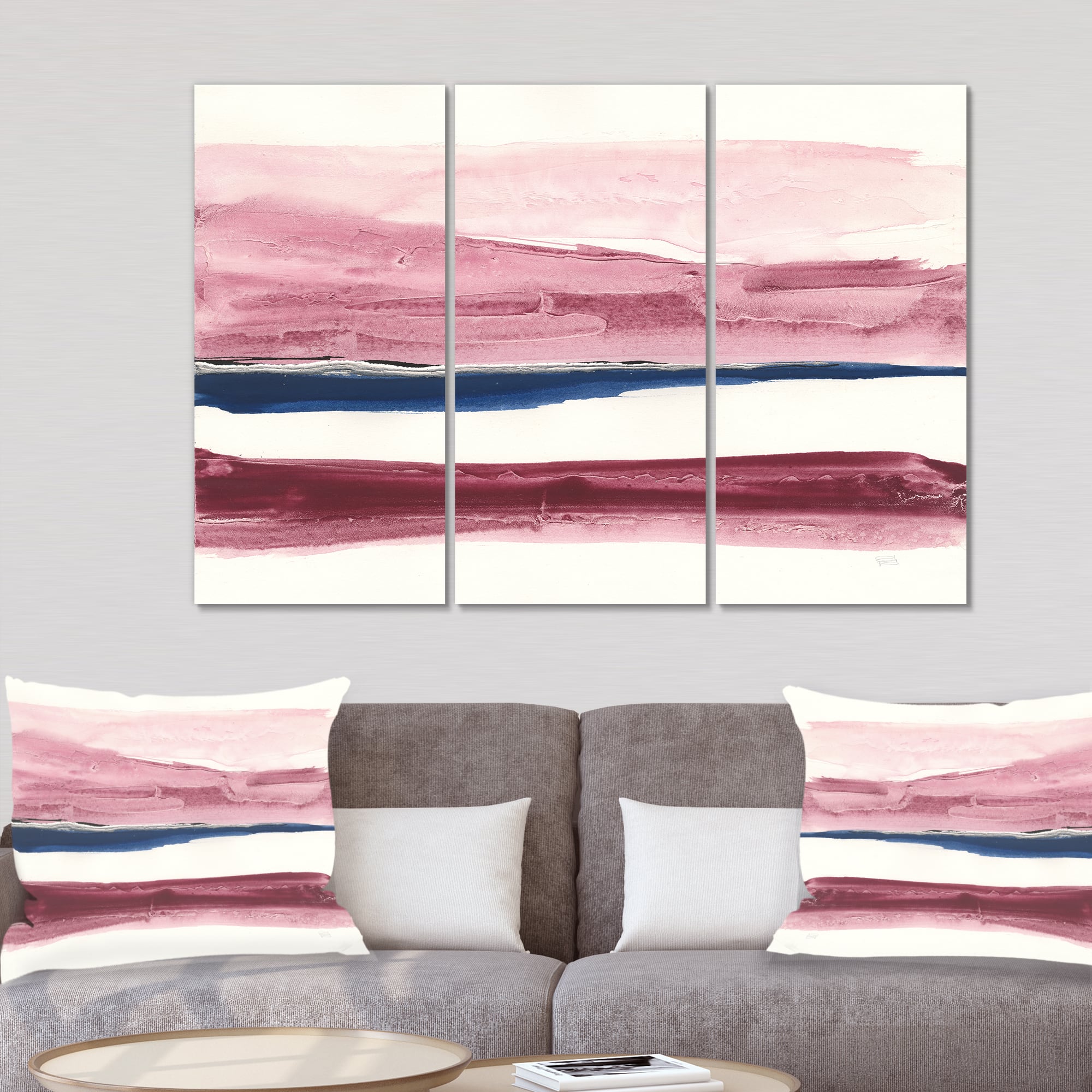 Designart - Patch of Dirty Pink II - Shabby Chic Canvas Artwork