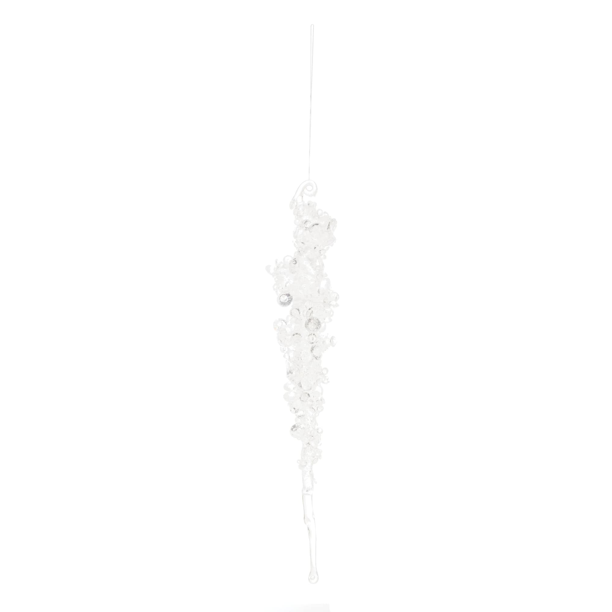 10.25&#x22; Glittered Icicle Drop Ornaments, 24ct.