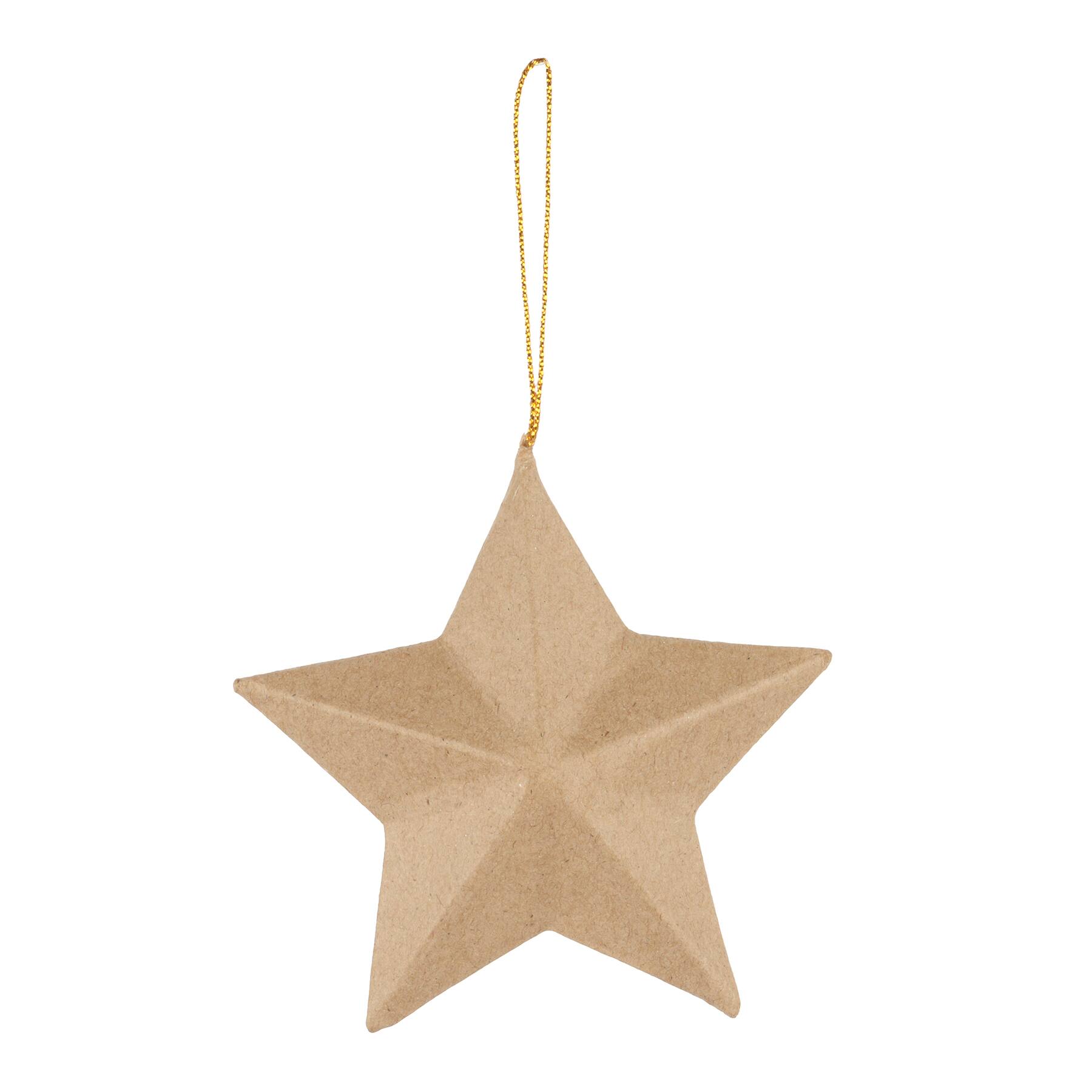 6ct. 4 Paper Mache Star Ornaments by Recollections™