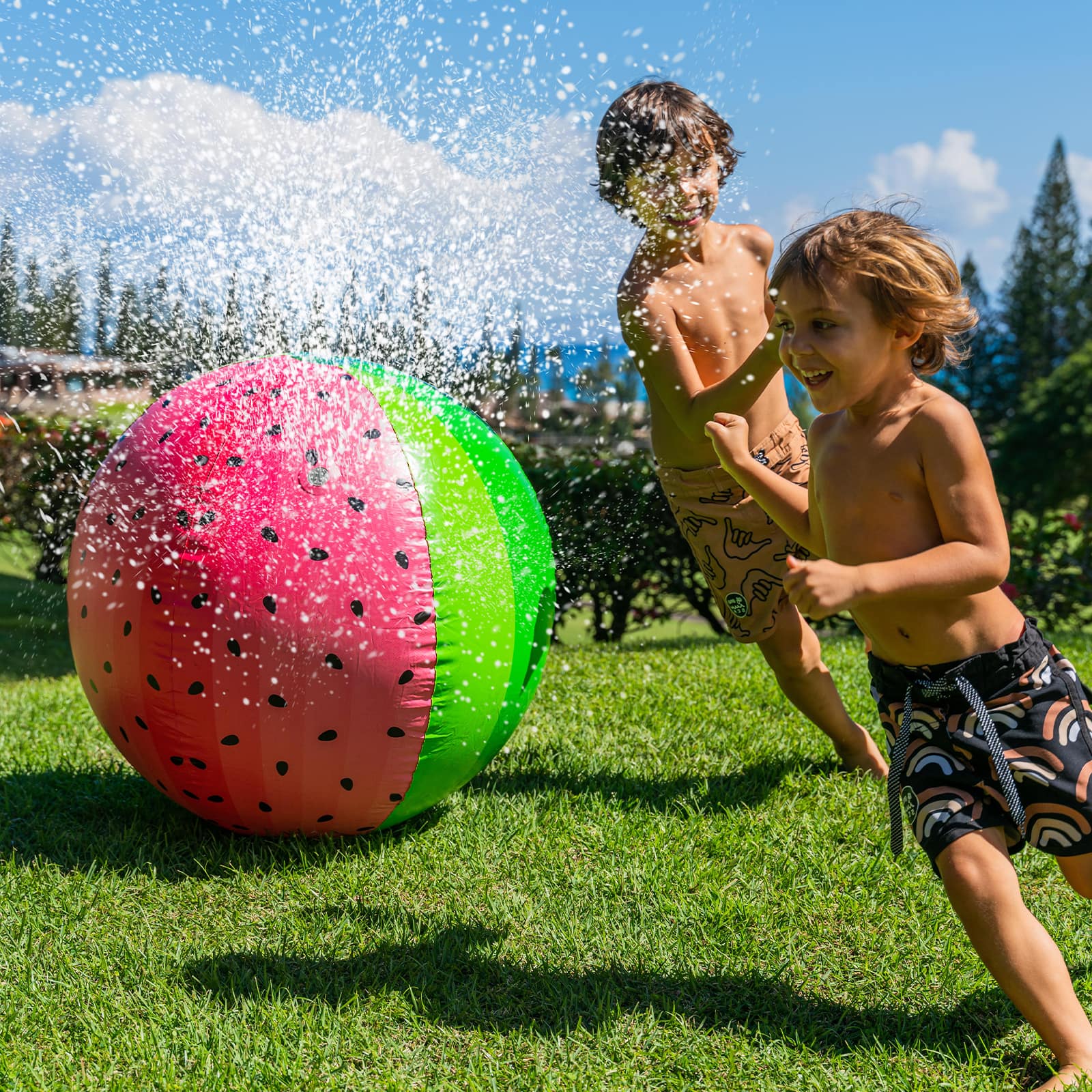 PoolCandy Giant Watermelon Beach Ball Sprinkler