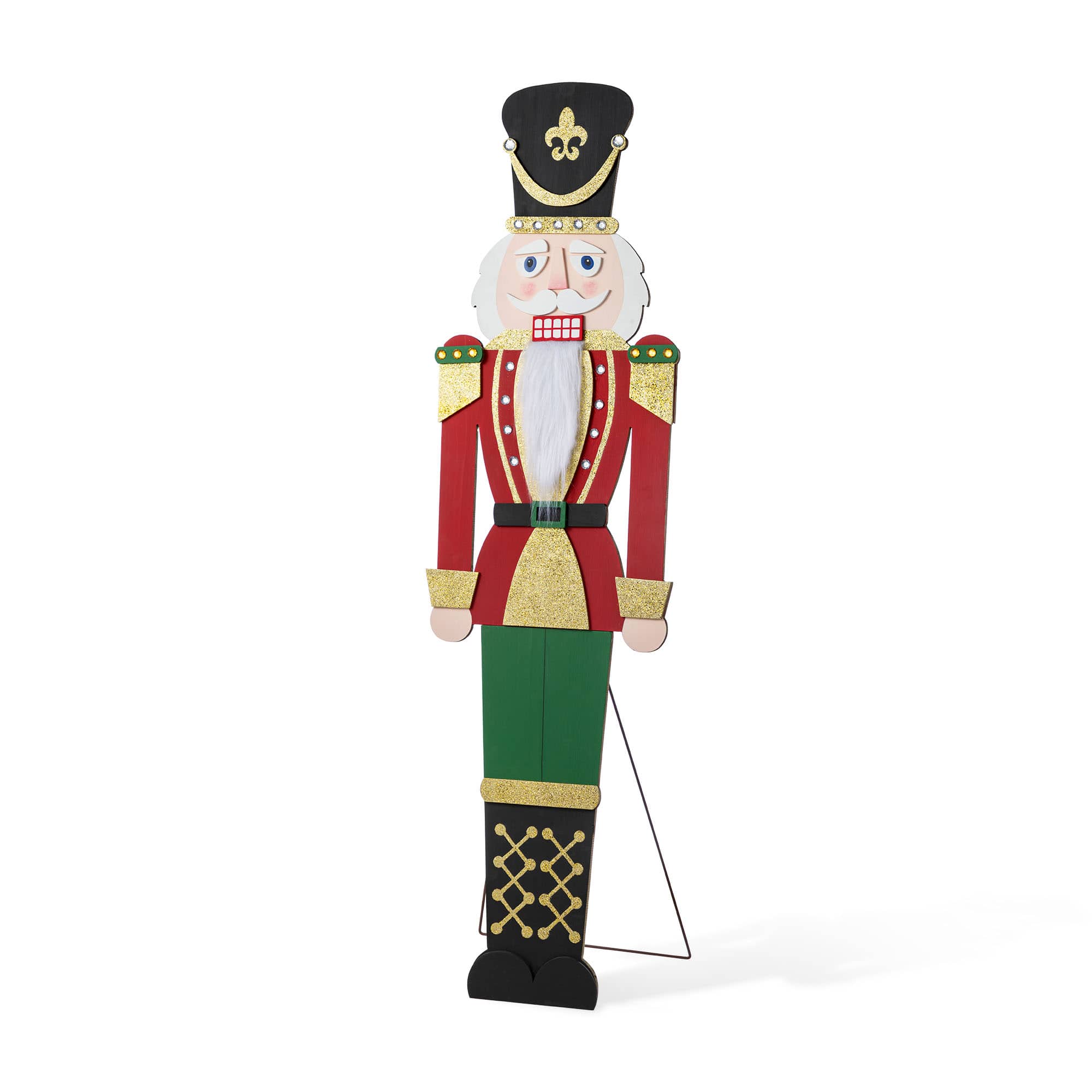 Glitzhome&#xAE; 60&#x22; Christmas Wooden Traditional Nutcracker Porch Decor