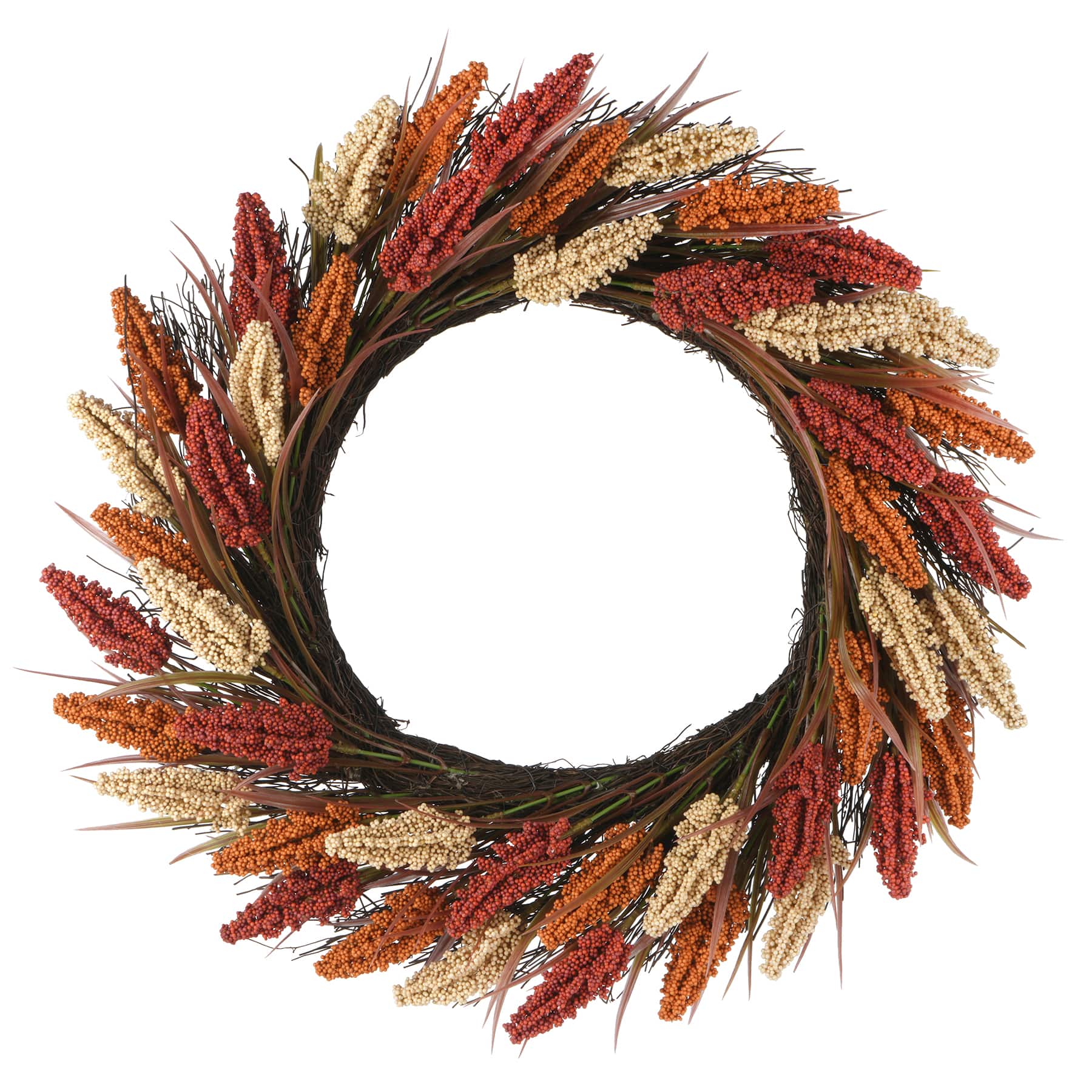 22" Orange Heather Wreath by Ashland®