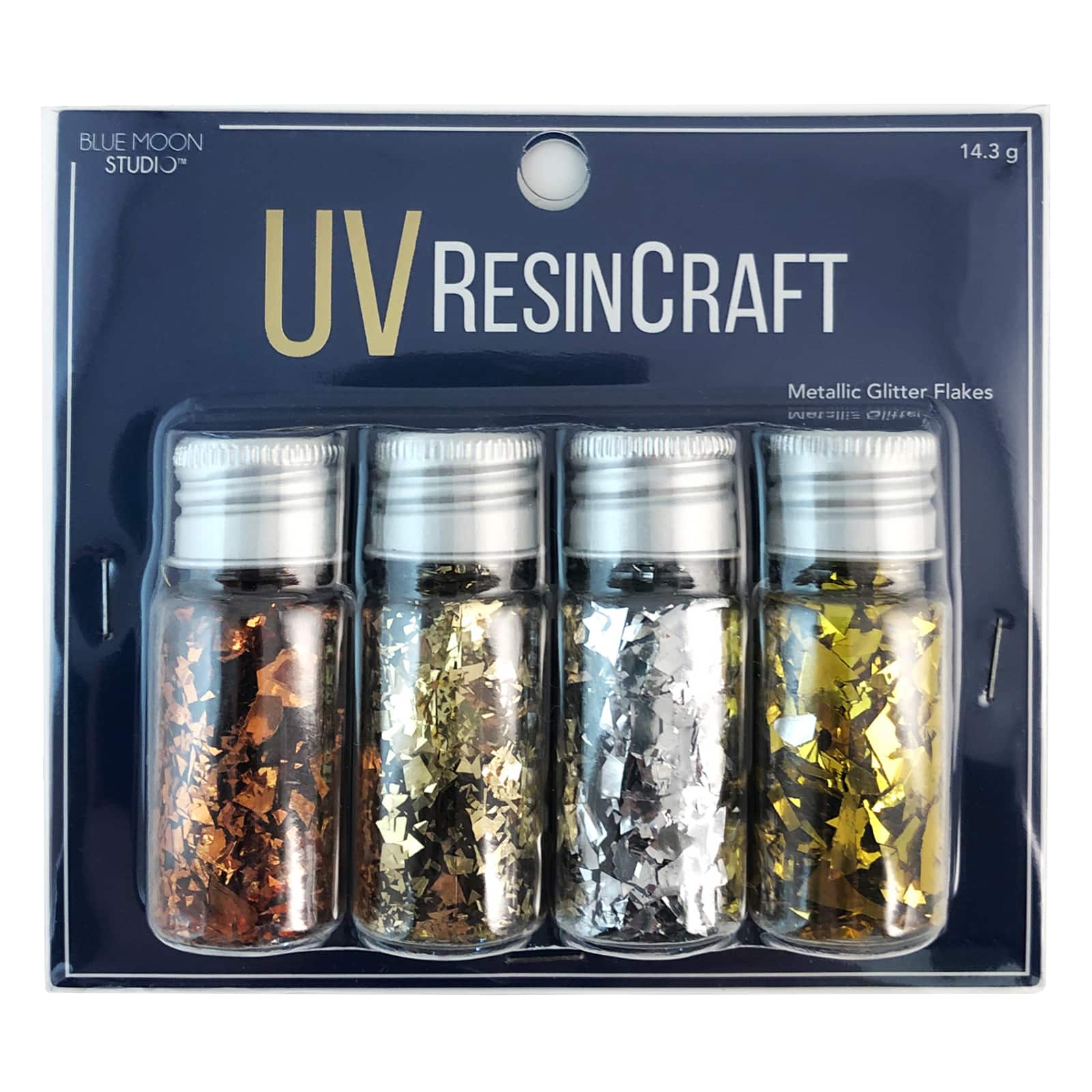 6 Pack: Blue Moon Studio™ UV Resin Craft Metallic Glitter Flakes Set