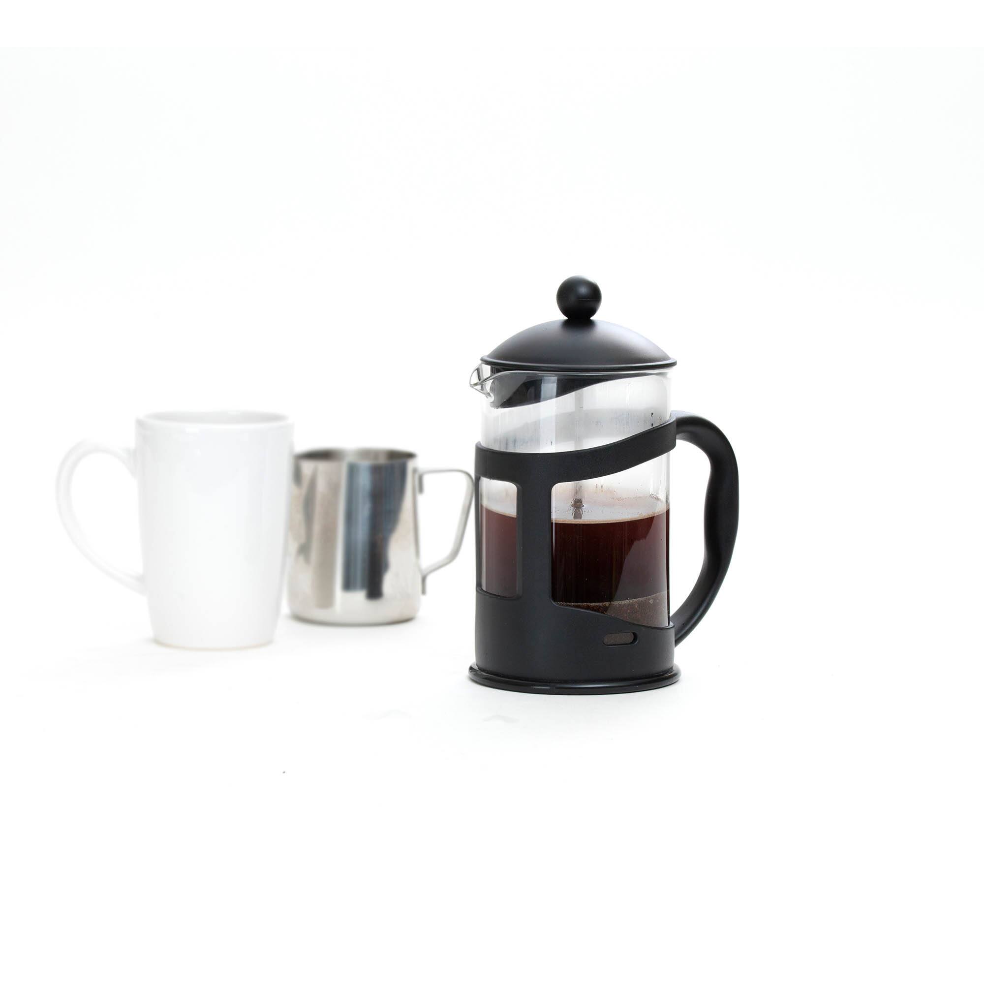 Mind Reader Black French Press Glass Coffee Maker With Stainless Steel