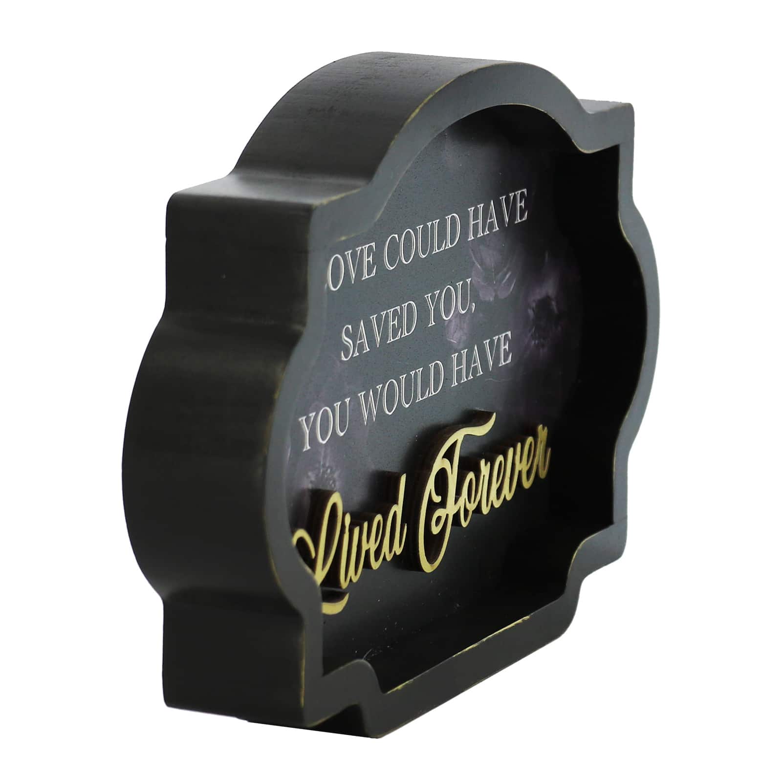 8&#x22; Black &#x26; Gold Lived Forever Sign Tabletop D&#xE9;cor by Ashland&#xAE;