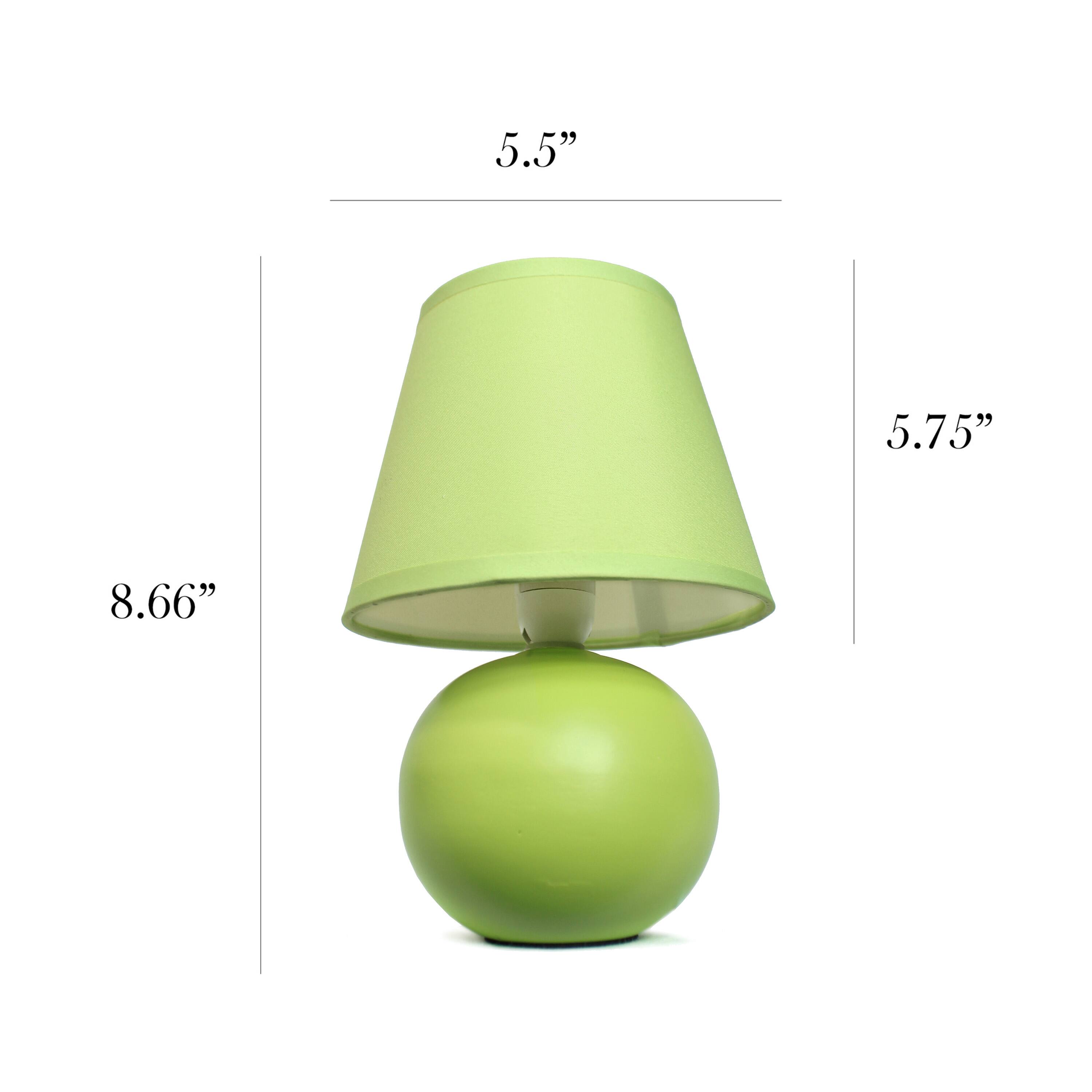 Simple Designs Mini Ceramic Globe Table Lamp