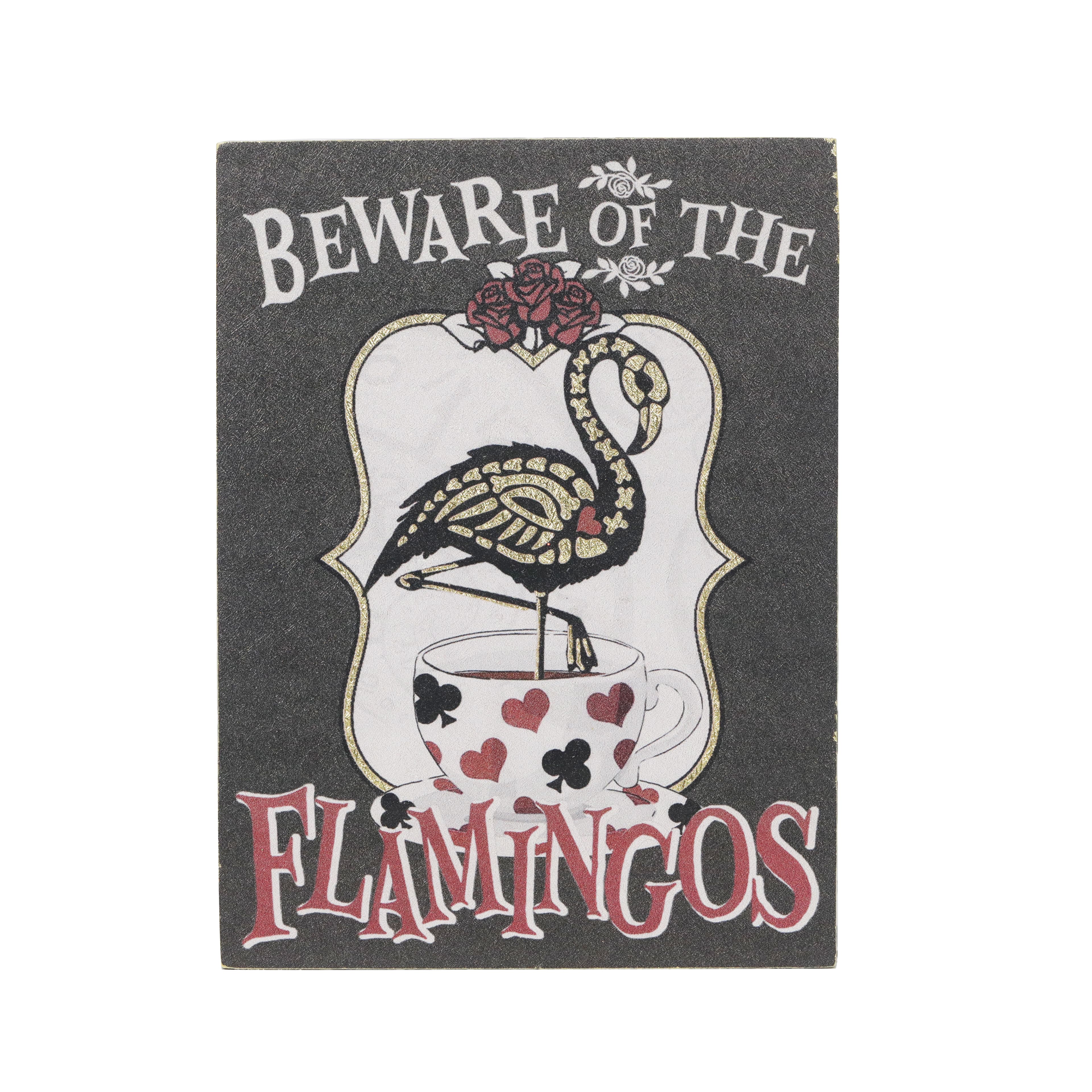 8&#x22; Beware Flamingos Tabletop D&#xE9;cor by Ashland&#xAE;