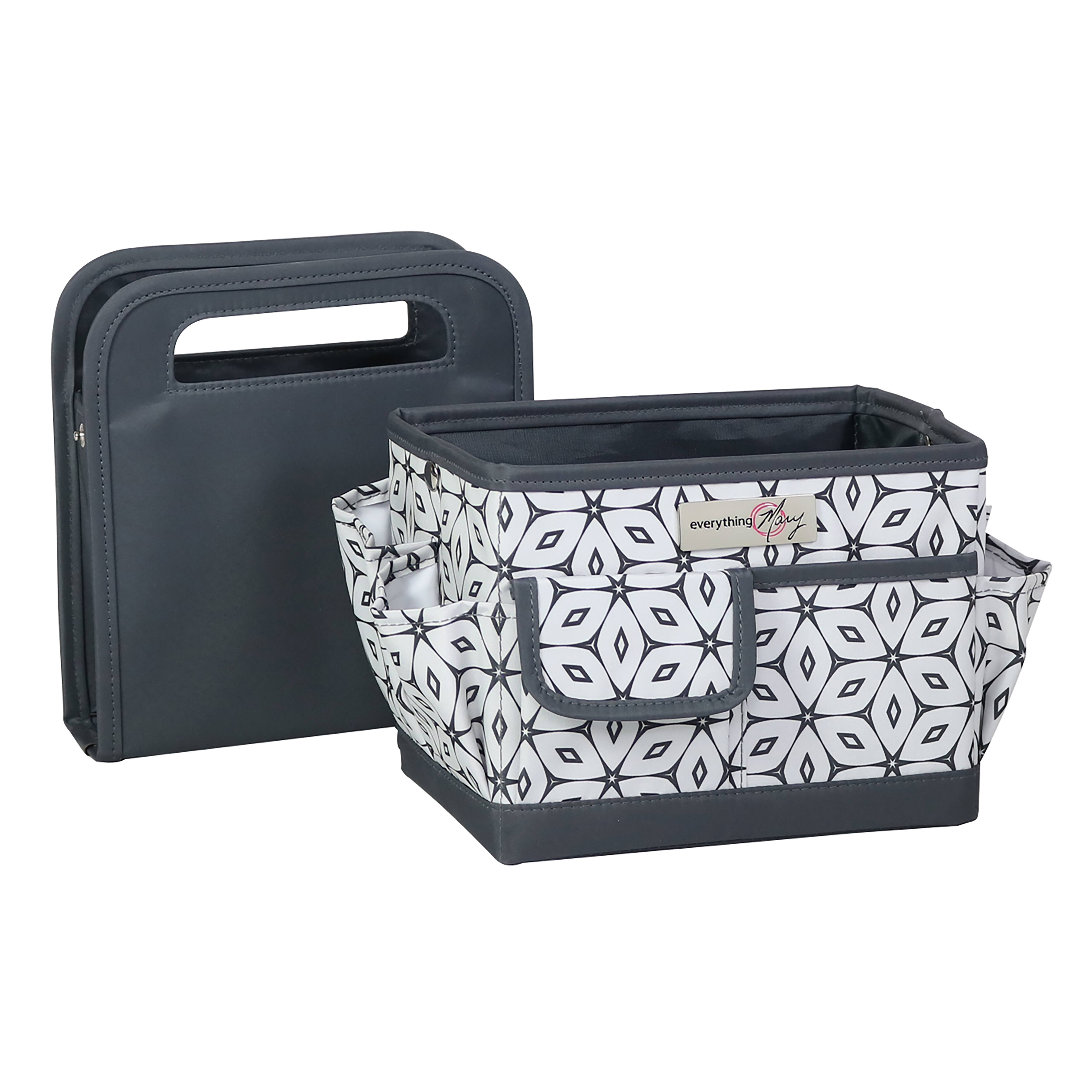 Everything Mary Geometric Gray & White Craft Caddy