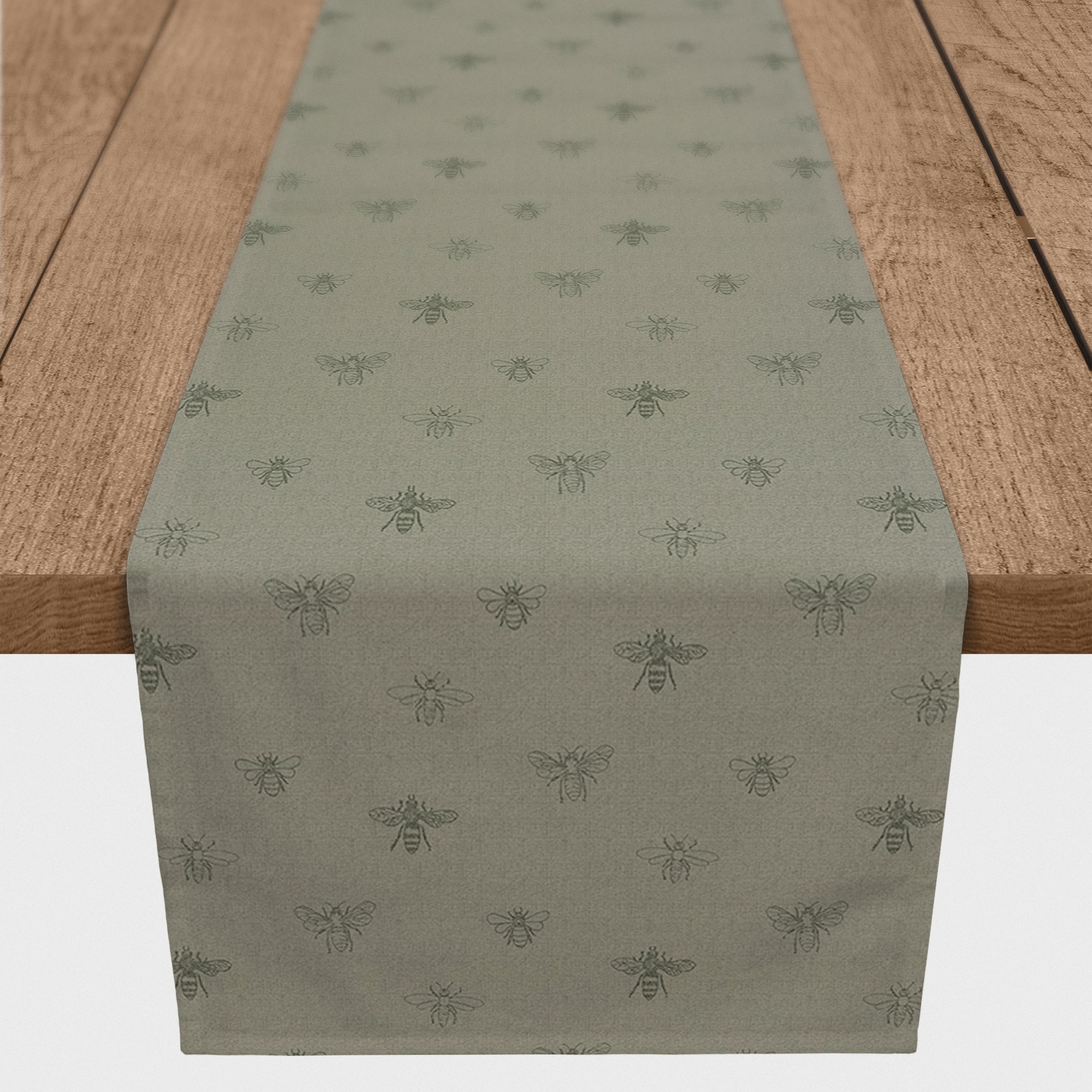 Delicate Bee Pattern Cotton Twill Runner