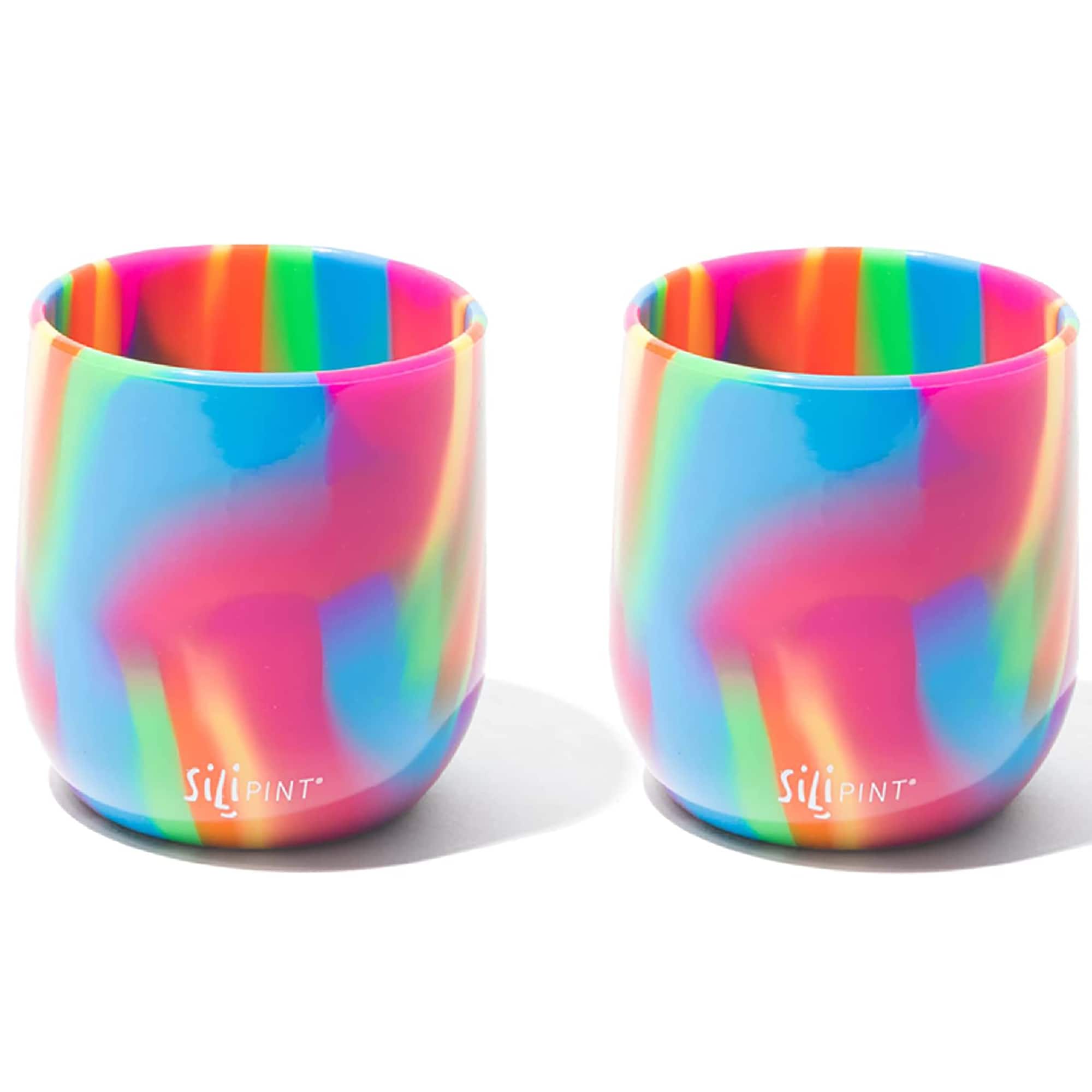Silipint&#xAE; 12oz. Hippie Hops Silicone Stemless Wine Glasses, 2ct.