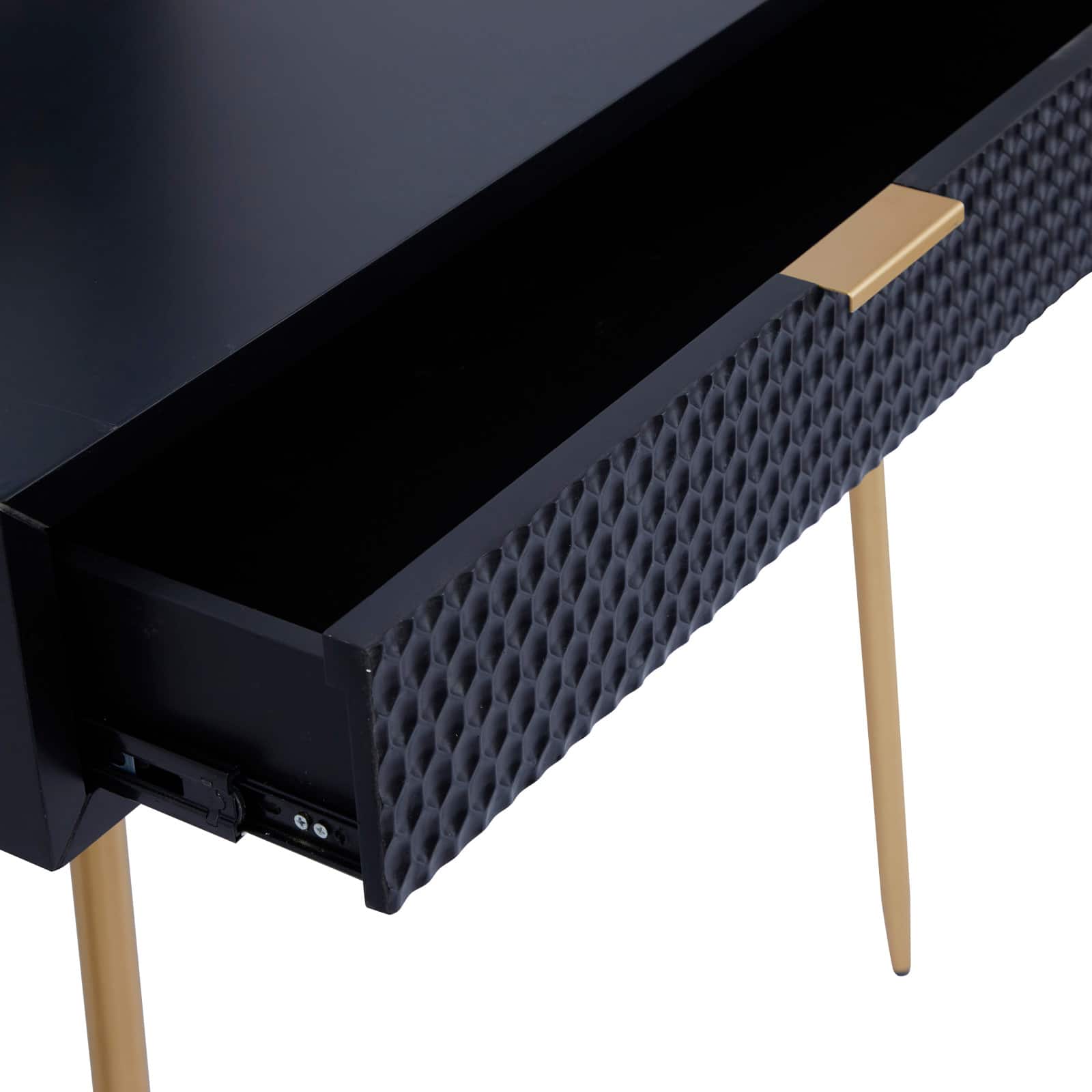 Set of 2" Black Wood Contemporary Console Table with Mirror, 31" x 31" x 16"