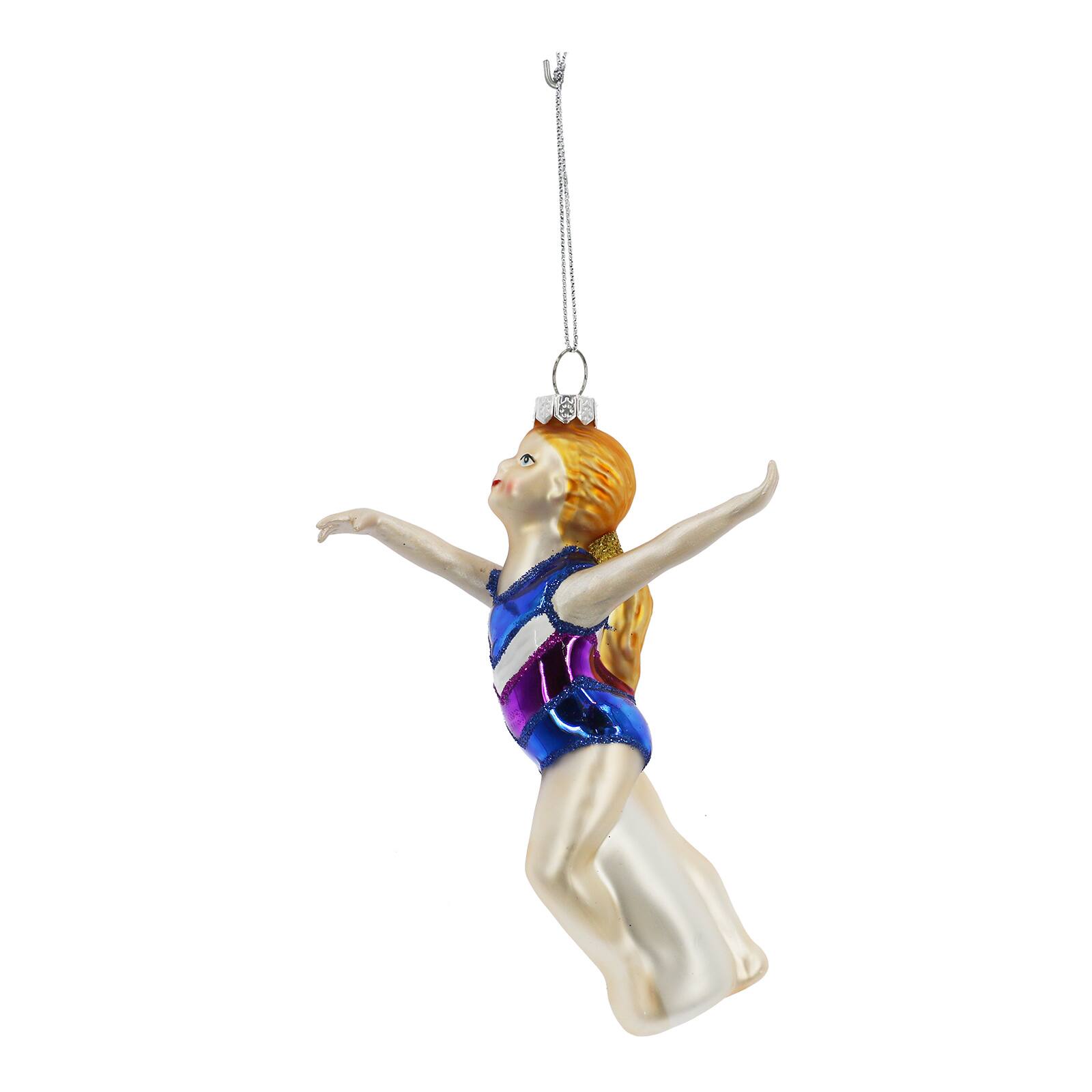 5.25&#x22; Floor Gymnast Glass Ornament by Ashland&#xAE;