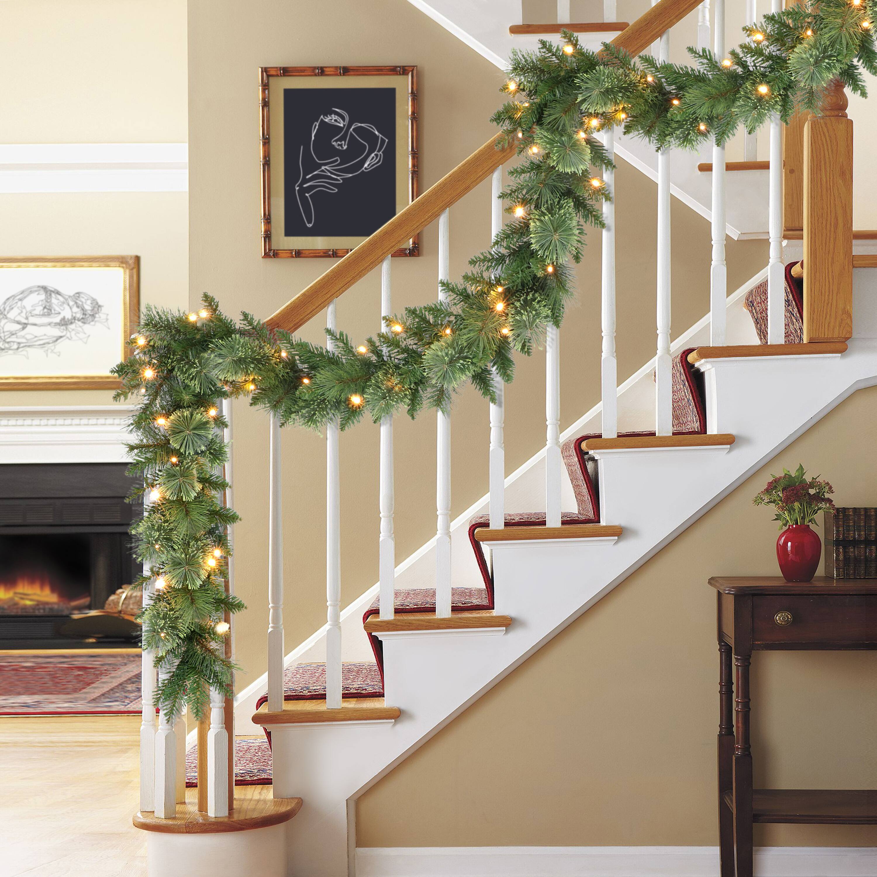 9ft. Pre-Lit Pine Garland
