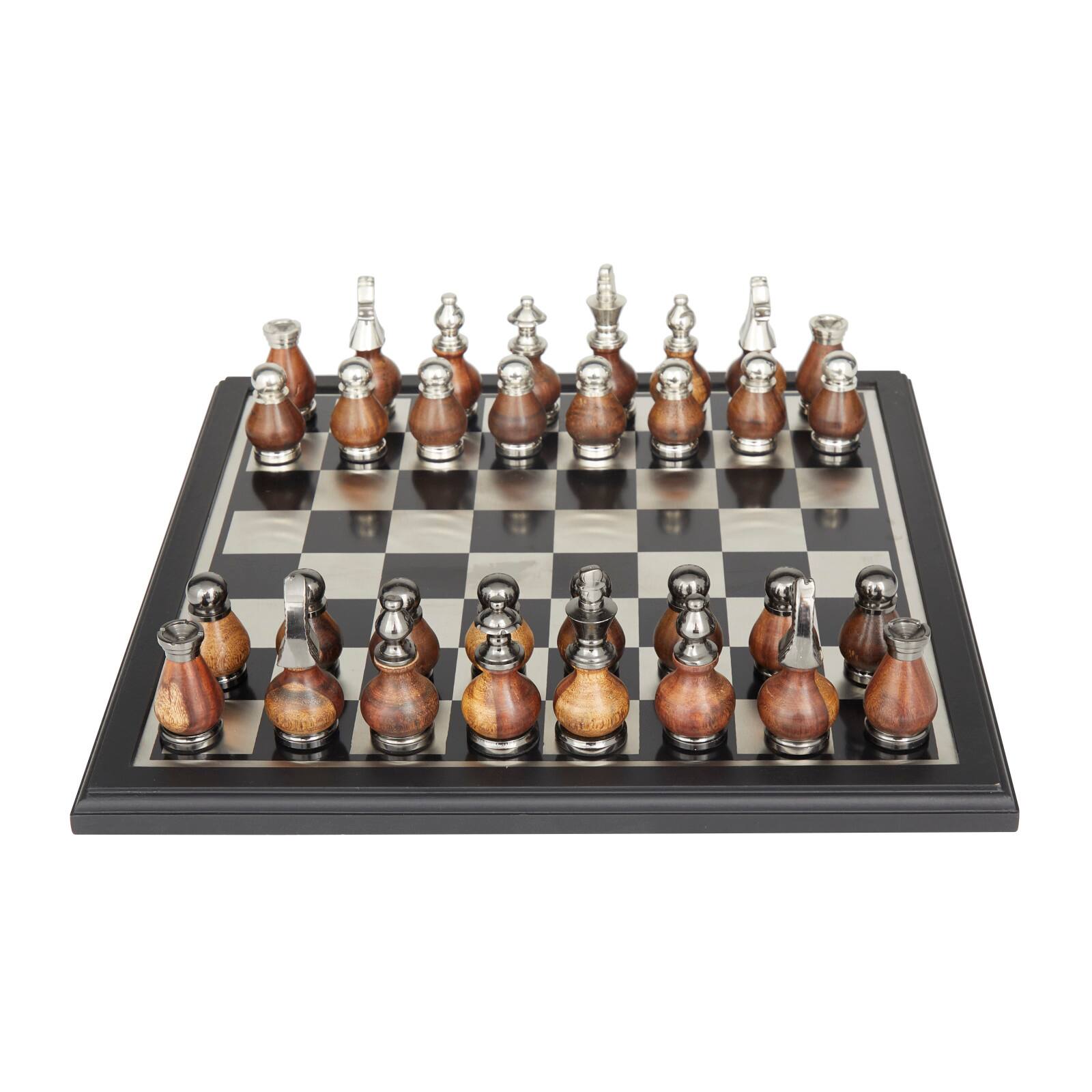 Black Aluminum Contemporary Game Set
