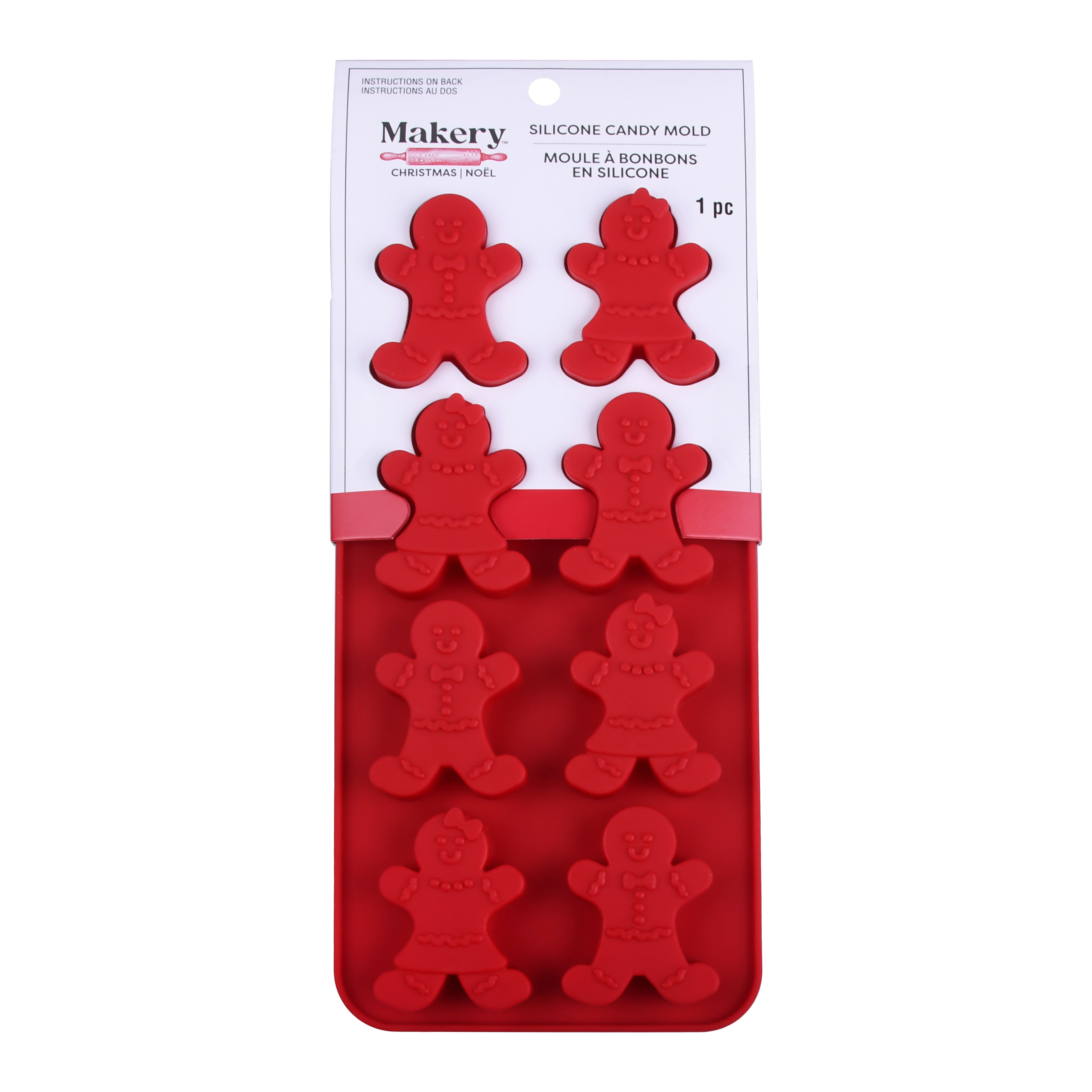 Gingerbread Girl &#x26; Boy Silicone Candy Mold by Makery&#x2122;