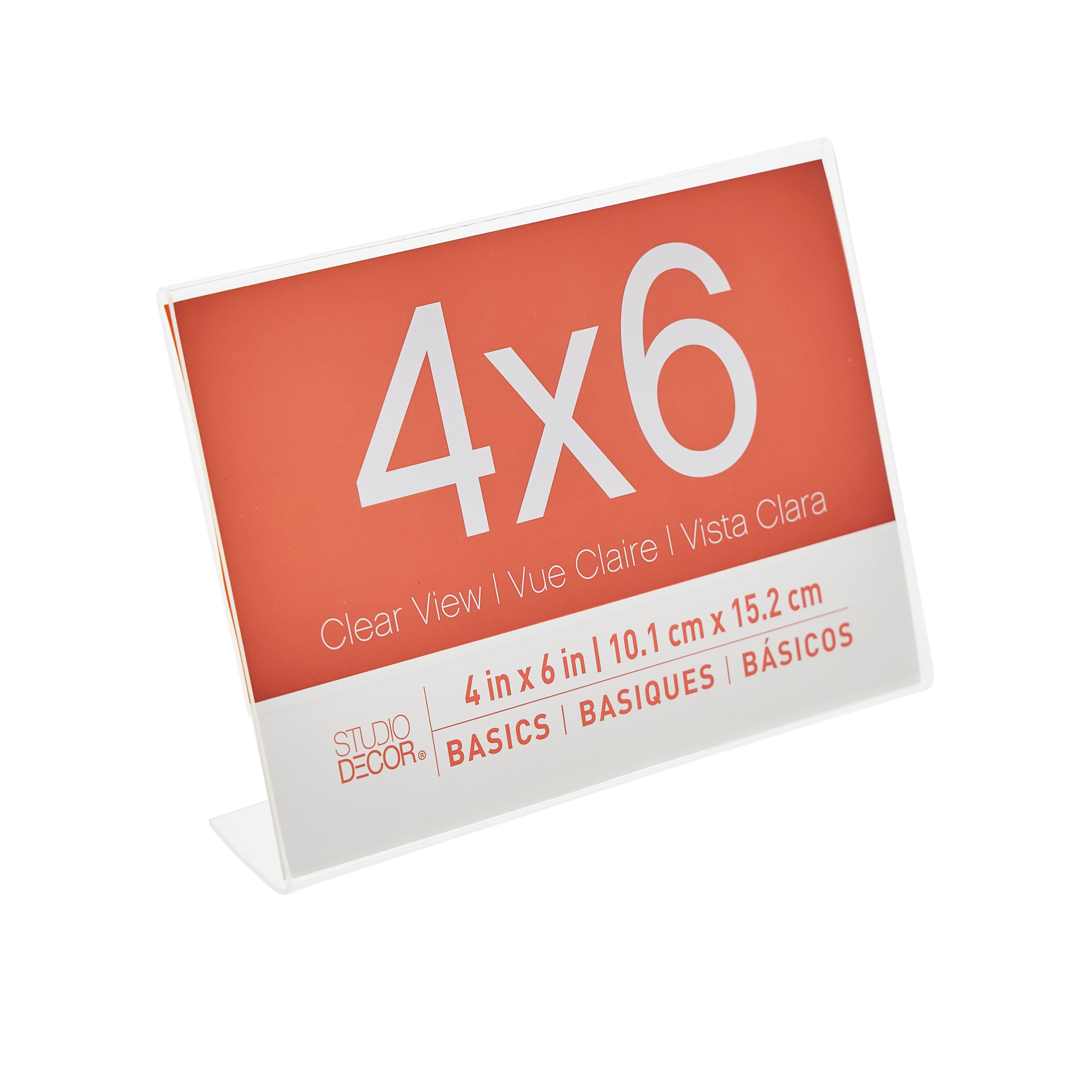 24 Pack: Acrylic Horizontal Bent 4&#x22; x 6&#x22; Frame, Basics by Studio D&#xE9;cor&#xAE;