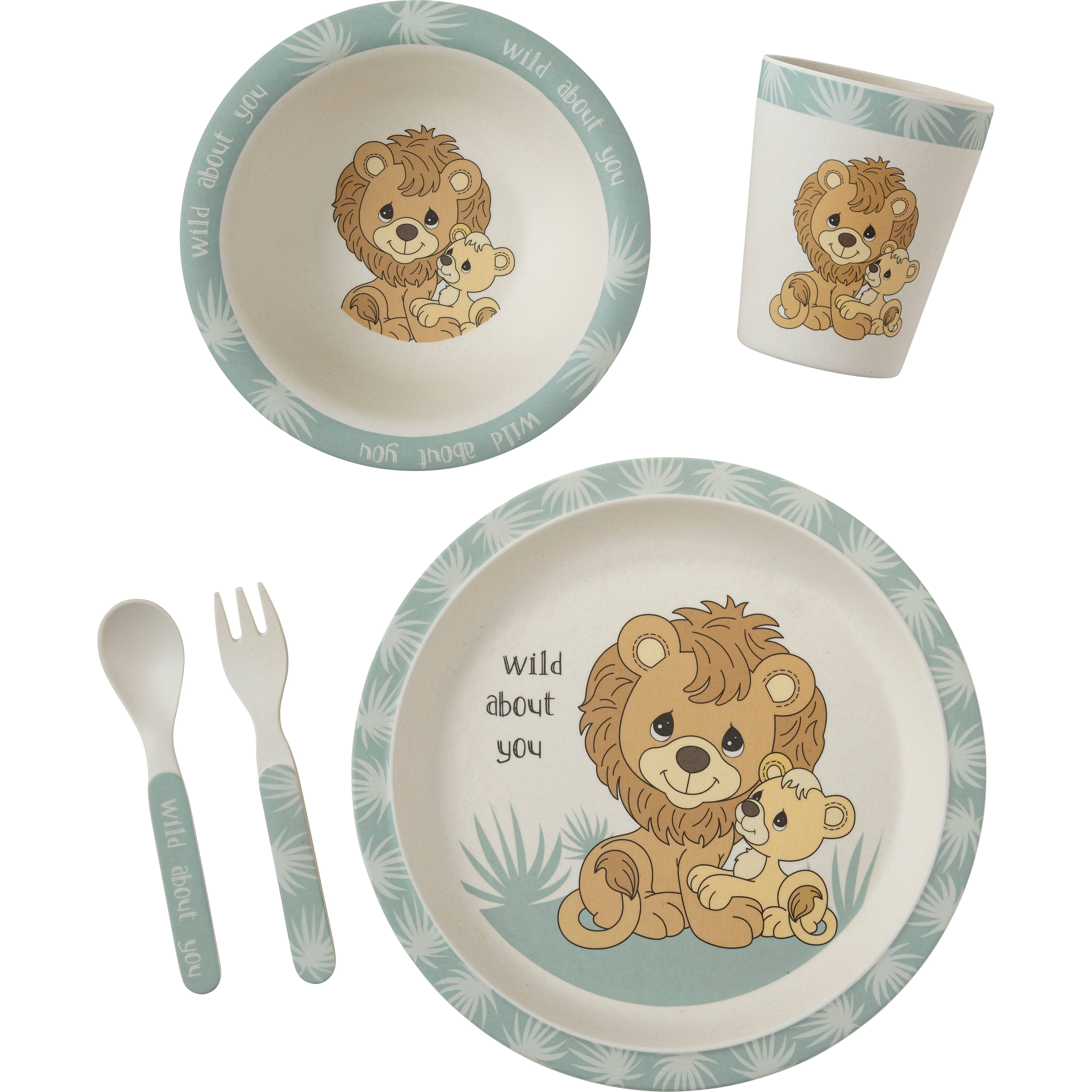 Precious Moments Wild About You 5-Piece Bamboo Mealtime Gift Set