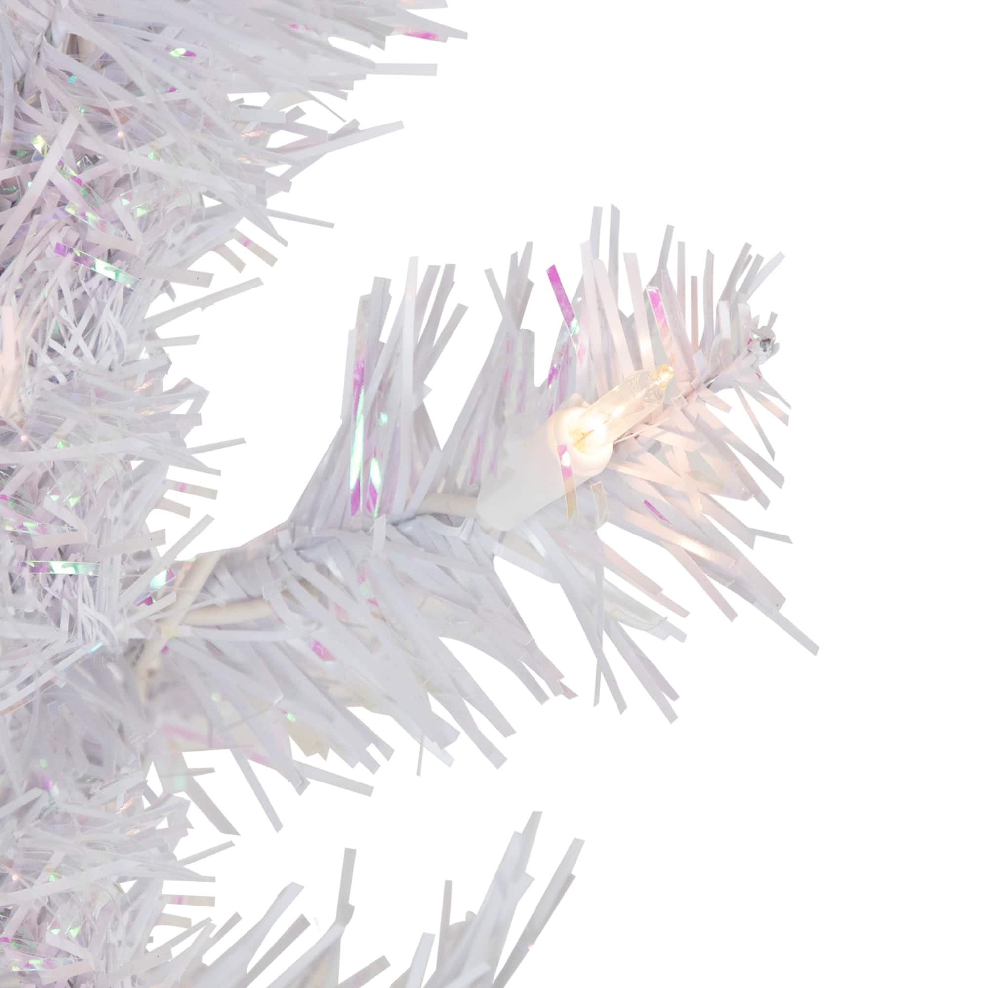 4ft. Pre-Lit White Rockport Pine Artificial Christmas Tree, Clear Lights