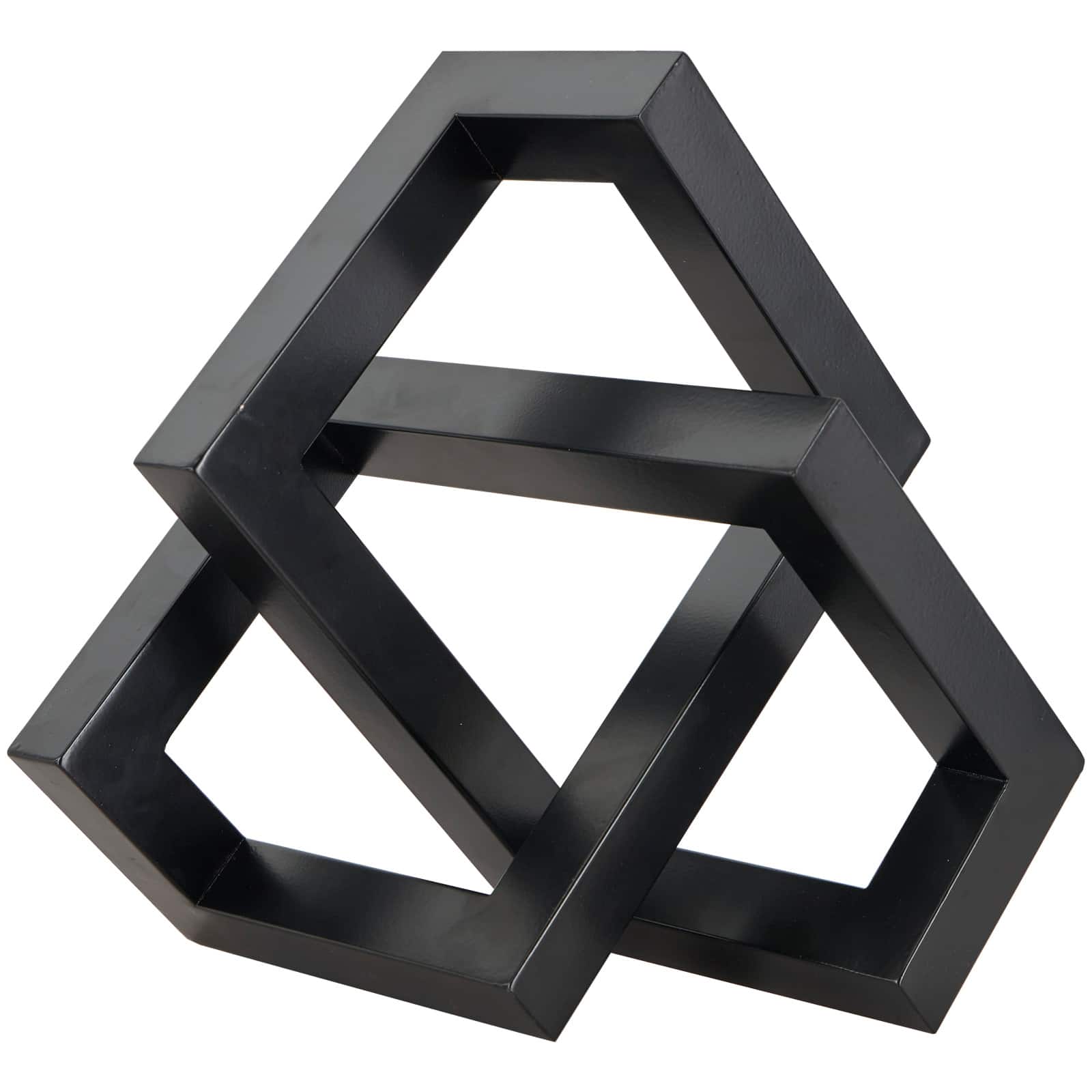 13.5" Iron Geometric Abstract Shaped Sculpture Décor