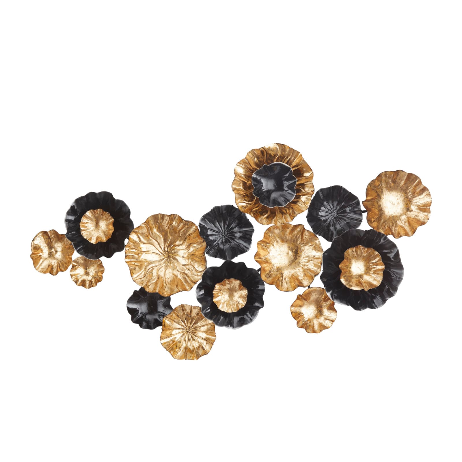 Gold Metal Contemporary Wall Decor, 35 x 63 x 4 By Cosmoliving By Cosmopolitan