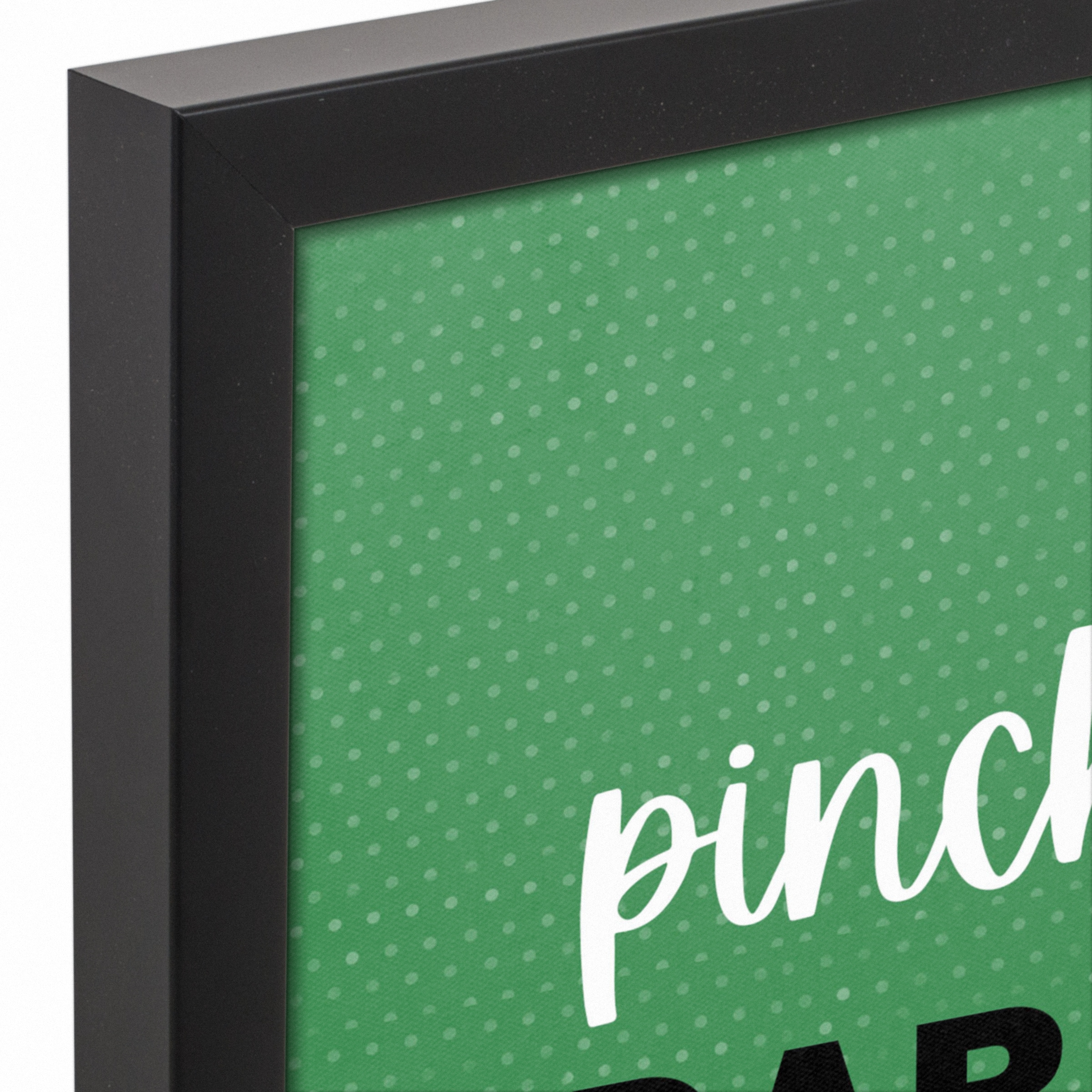 Pinch Me I Dare You 13.73" x 13.73" Black Framed Canvas