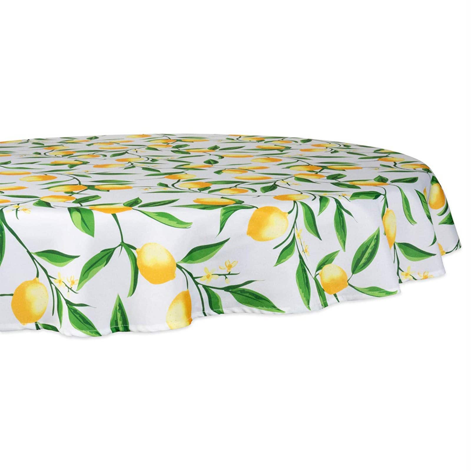 DII® 60" Round Lemon Bliss Print Outdoor Tablecloth