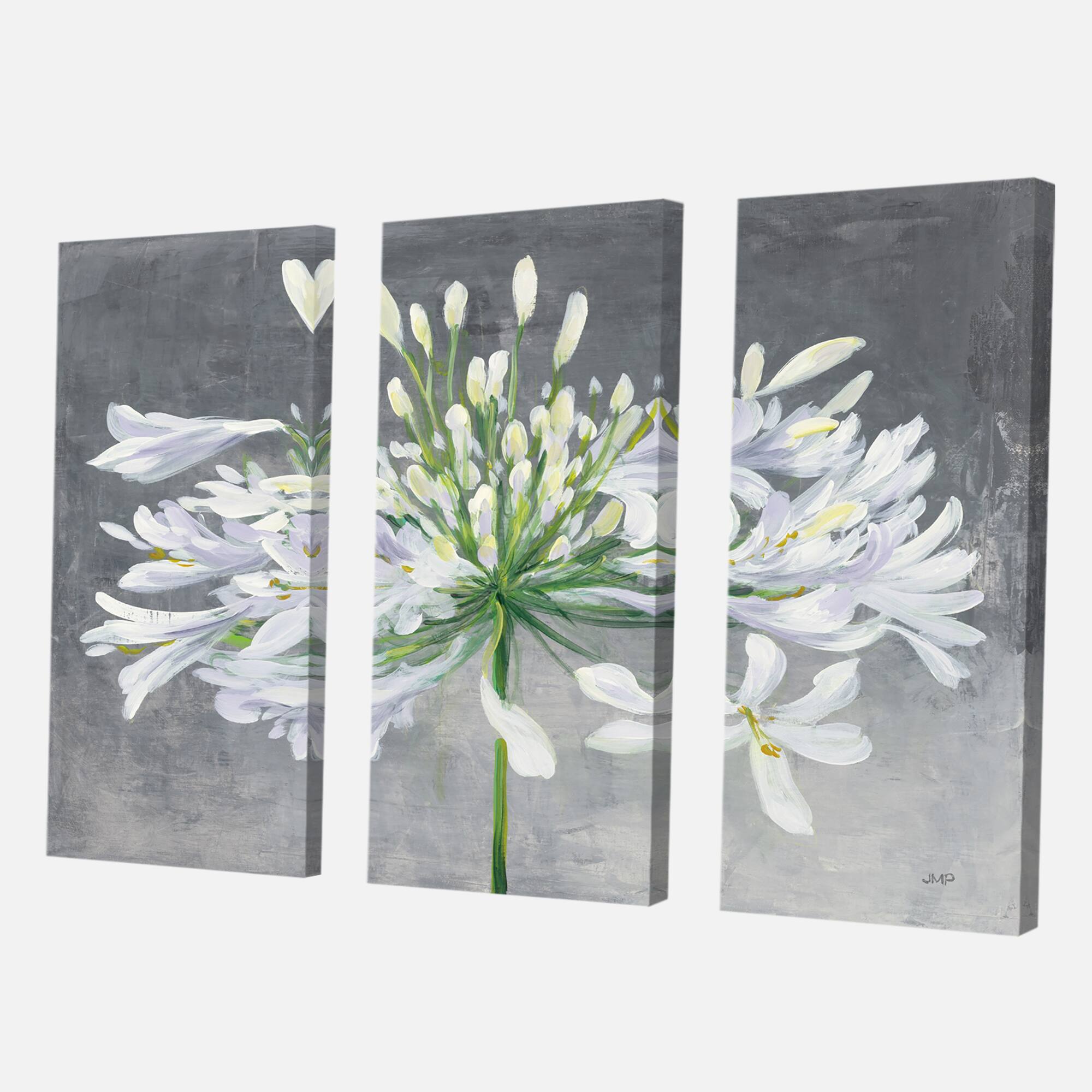 Designart - Flower Cleome Splash I - Traditional Floral Canvas Artwork