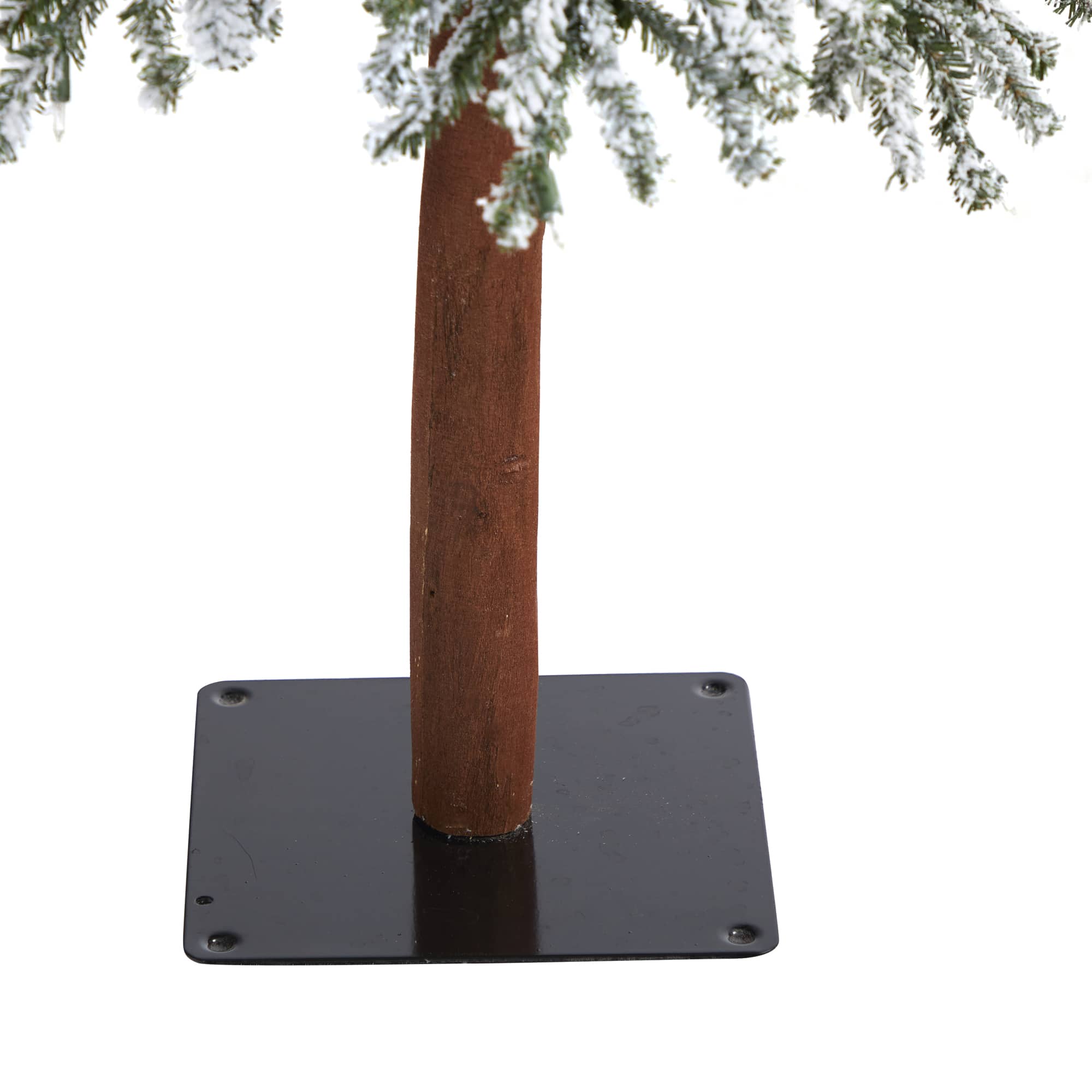 7ft. Pre-Lit Flocked Grand Alpine Artificial Christmas Tree, Clear LED Lights