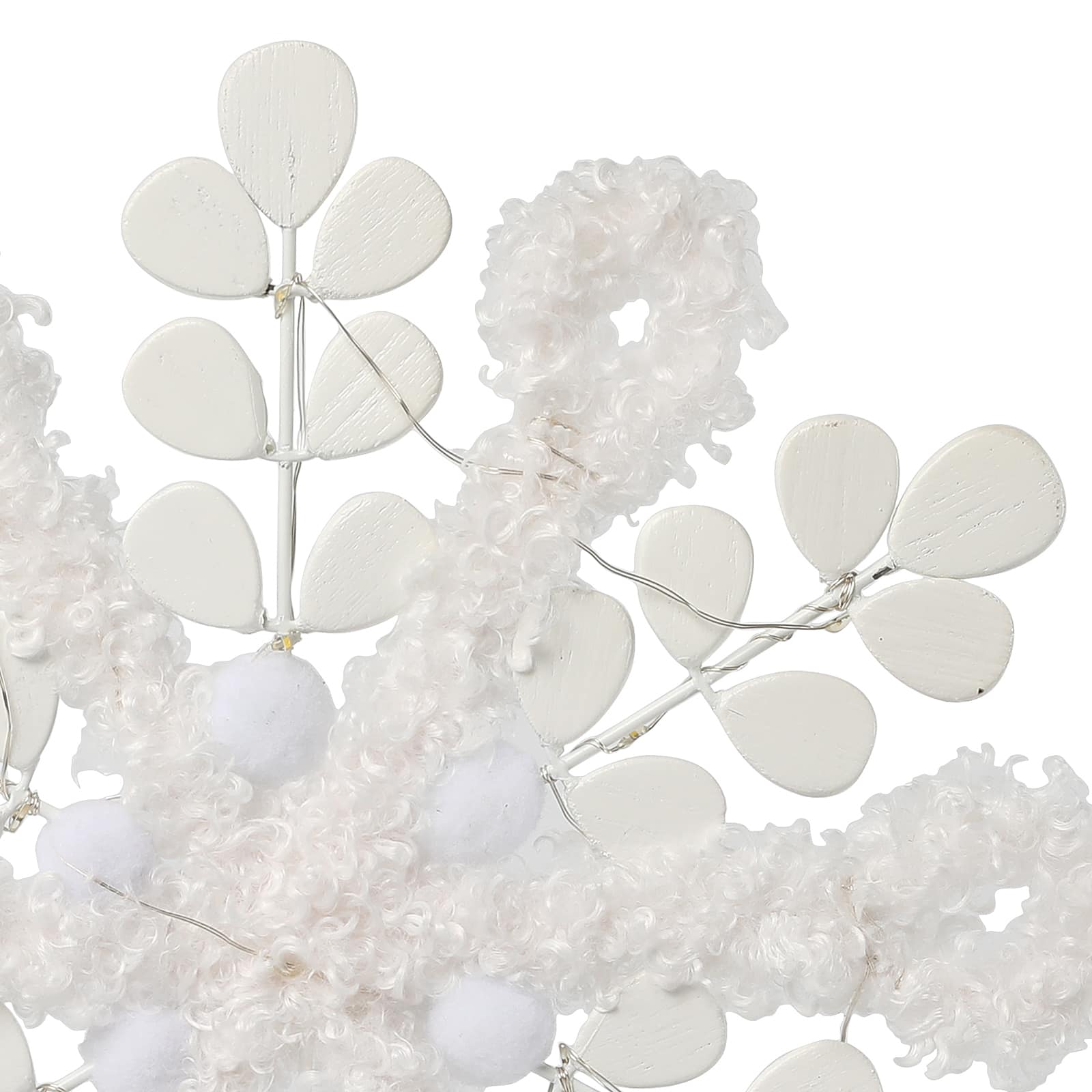 14" Wood & Fabric Snowflake Lighted Tree Topper by Ashland®